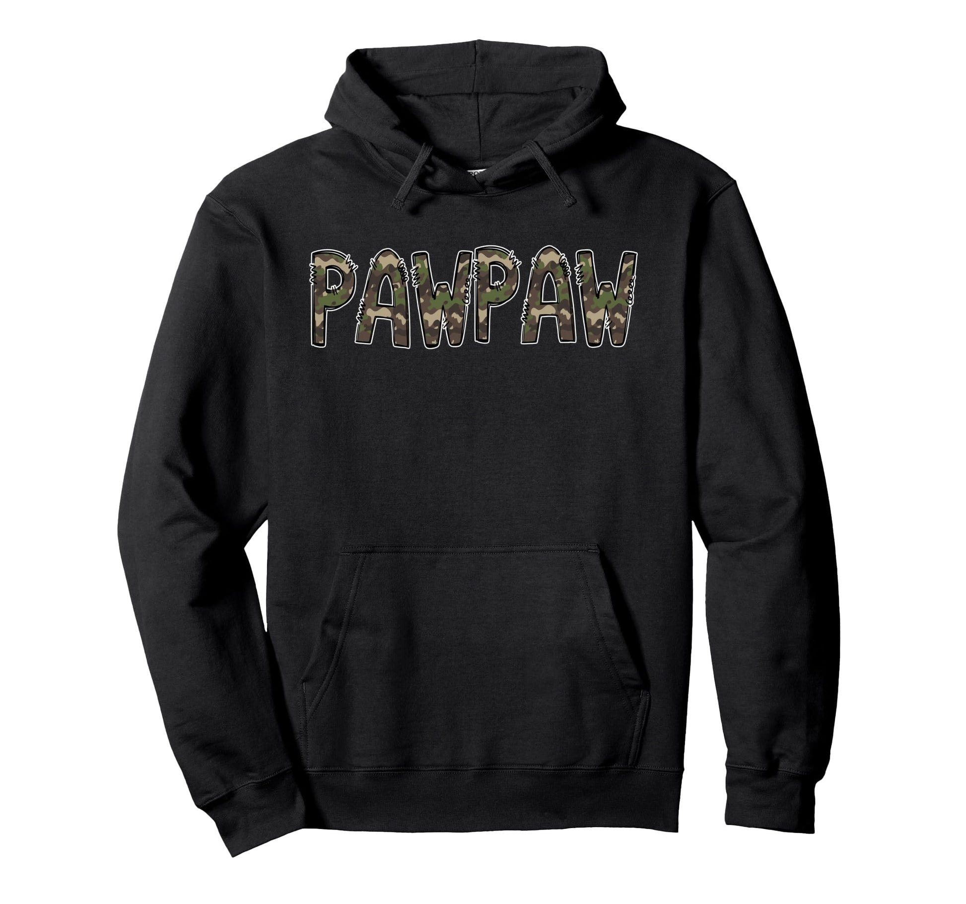 Camouflage Hunter Grandpa Pawpaw Hunting Hoodie - Graphic Print Unisex - T-Shirt, Sweatshirt, Hoodie