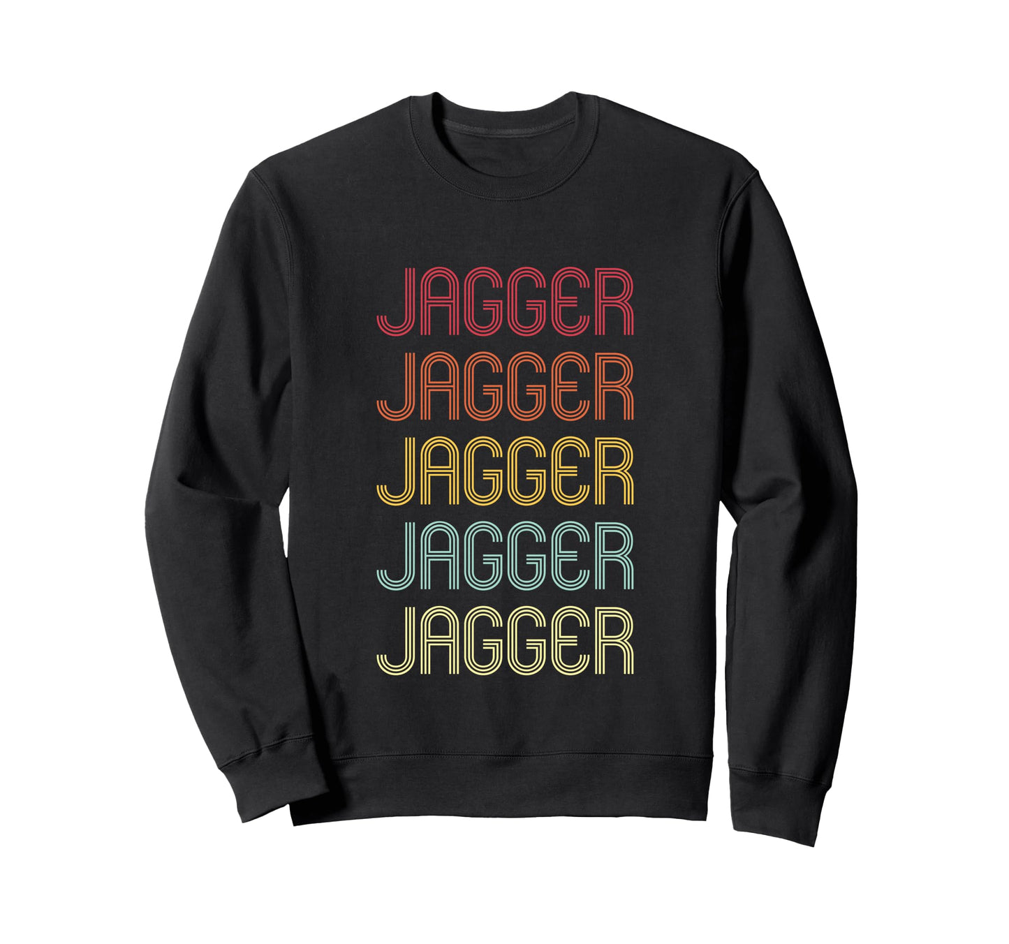 Jagger Wordmark Pattern Sweatshirt - Novelty Apparel for Adults - T-Shirt, Sweatshirt, Hoodie