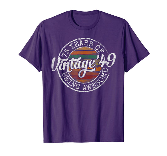 1949 Bday Stamp 75Th Birthday Gifts T-Shirt - Custom Art Print for Adults - T-Shirt, Sweatshirt, Hoodie
