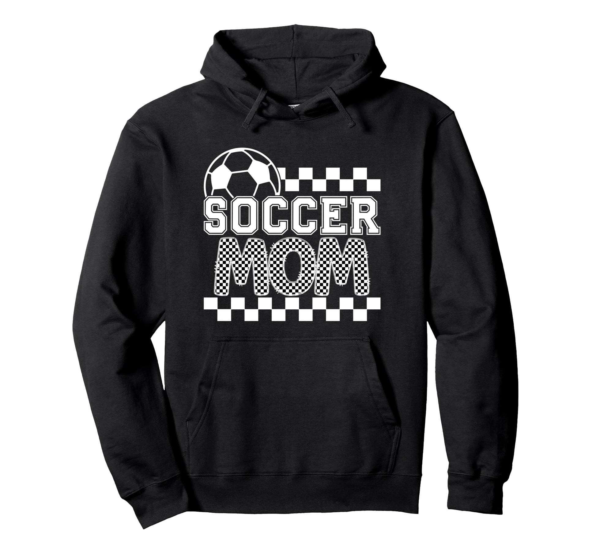 Soccer Mom Checker Checkered Hoodie - Graphic Print Unisex - T-Shirt, Sweatshirt, Hoodie