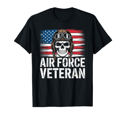 Air Force Veteran Us American Flag Dad T-Shirt - Unique Graphic Unisex - T-Shirt, Sweatshirt, Hoodie