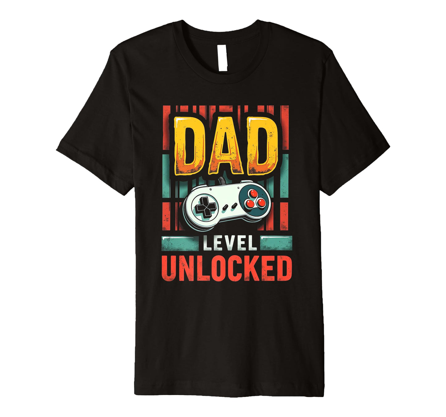 Dad Level Unlocked Funny Gamer Dad T-Shirt - Custom Art Print Men Women - T-Shirt, Sweatshirt, Hoodie