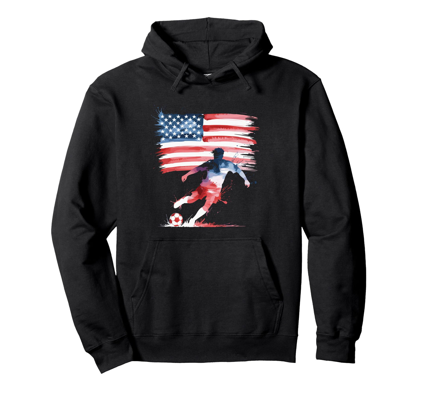 Funny Soccer Player Patriotic Hoodie - Aesthetic Graphic for Adults - T-Shirt, Sweatshirt, Hoodie