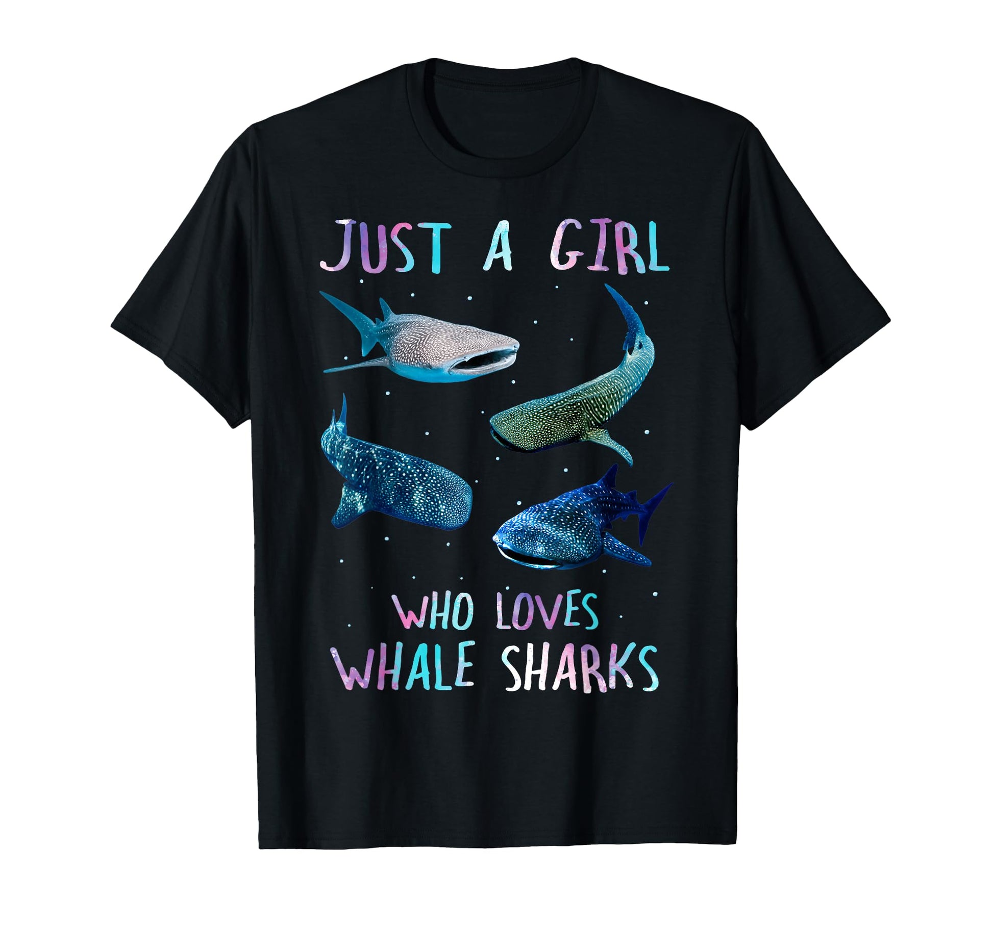 Watercolor Shark Ocean Just Who Loves T-Shirt - Fun Novelty Design Unisex - T-Shirt, Sweatshirt, Hoodie