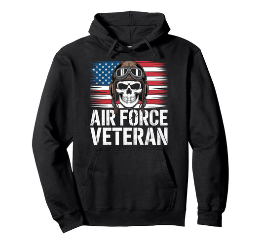 Air Force Veteran Us American Flag Dad Hoodie - Unique Graphic Unisex - T-Shirt, Sweatshirt, Hoodie
