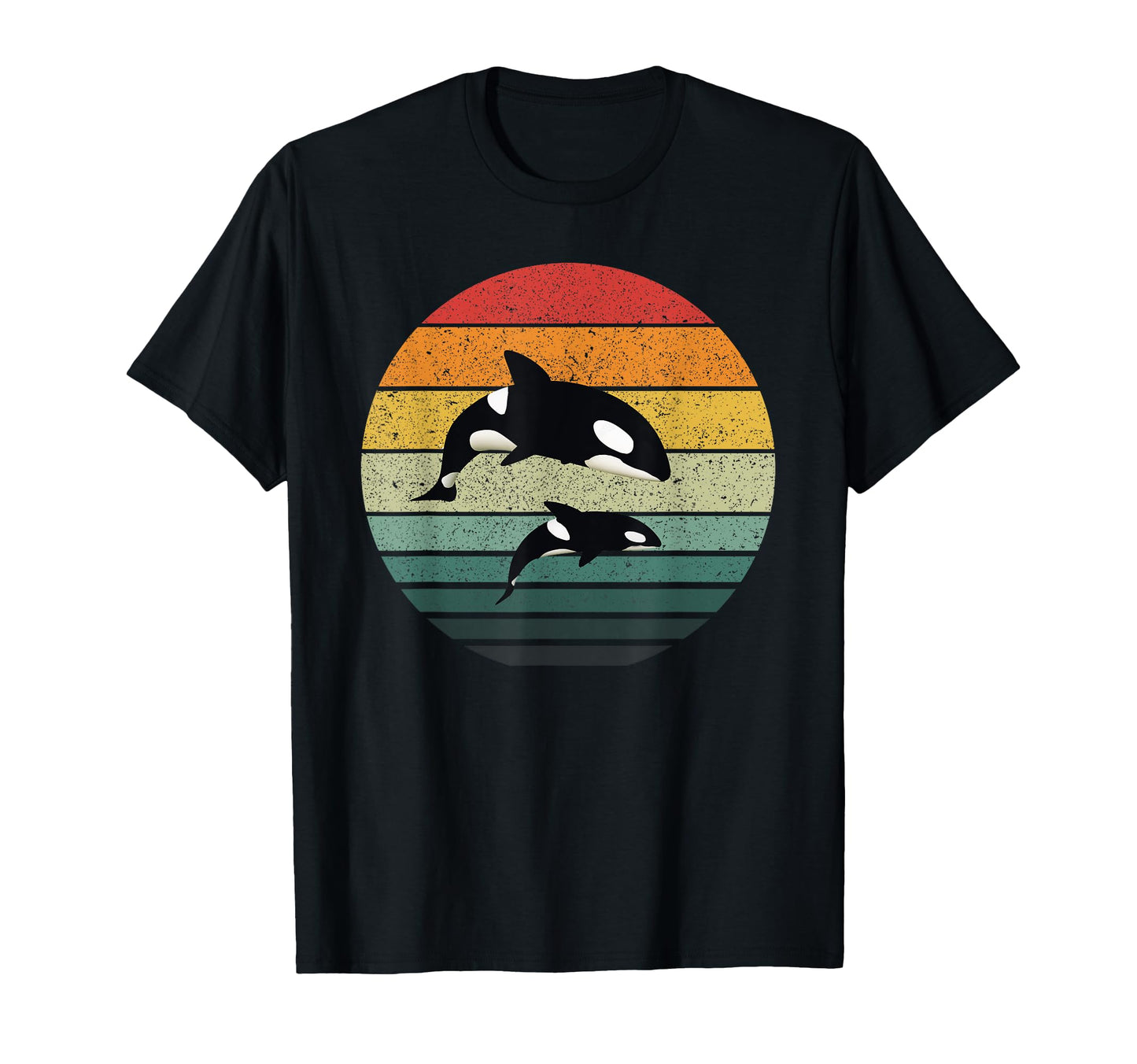 Orca Family Art Killer Whale Family T-Shirt - Minimalist Print for Adults - T-Shirt, Sweatshirt, Hoodie