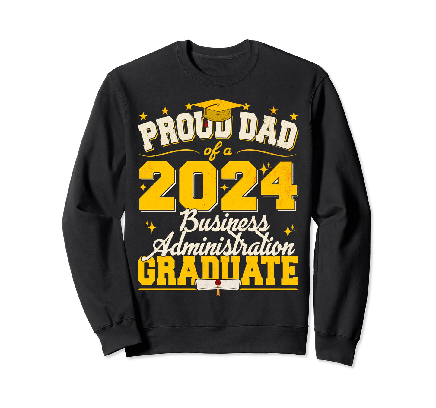 Proud Dad 2024 Business Sweatshirt - Custom Art Print for Adults - T-Shirt, Sweatshirt, Hoodie