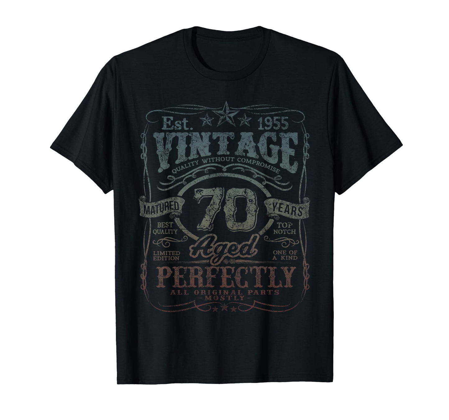 1955 70 Year Old 70Th Birthday T-Shirt - Aesthetic Graphic Unisex - T-Shirt, Sweatshirt, Hoodie