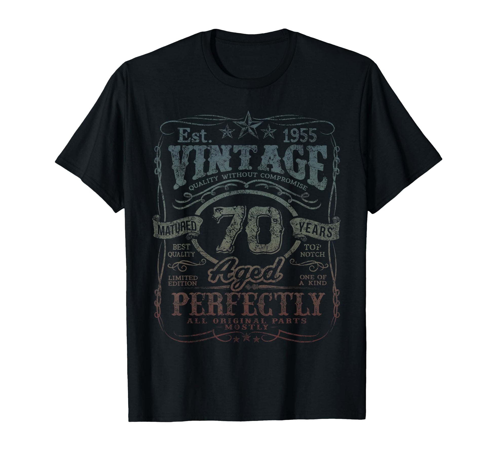 1955 70 Year Old 70Th Birthday T-Shirt - Aesthetic Graphic Unisex - T-Shirt, Sweatshirt, Hoodie
