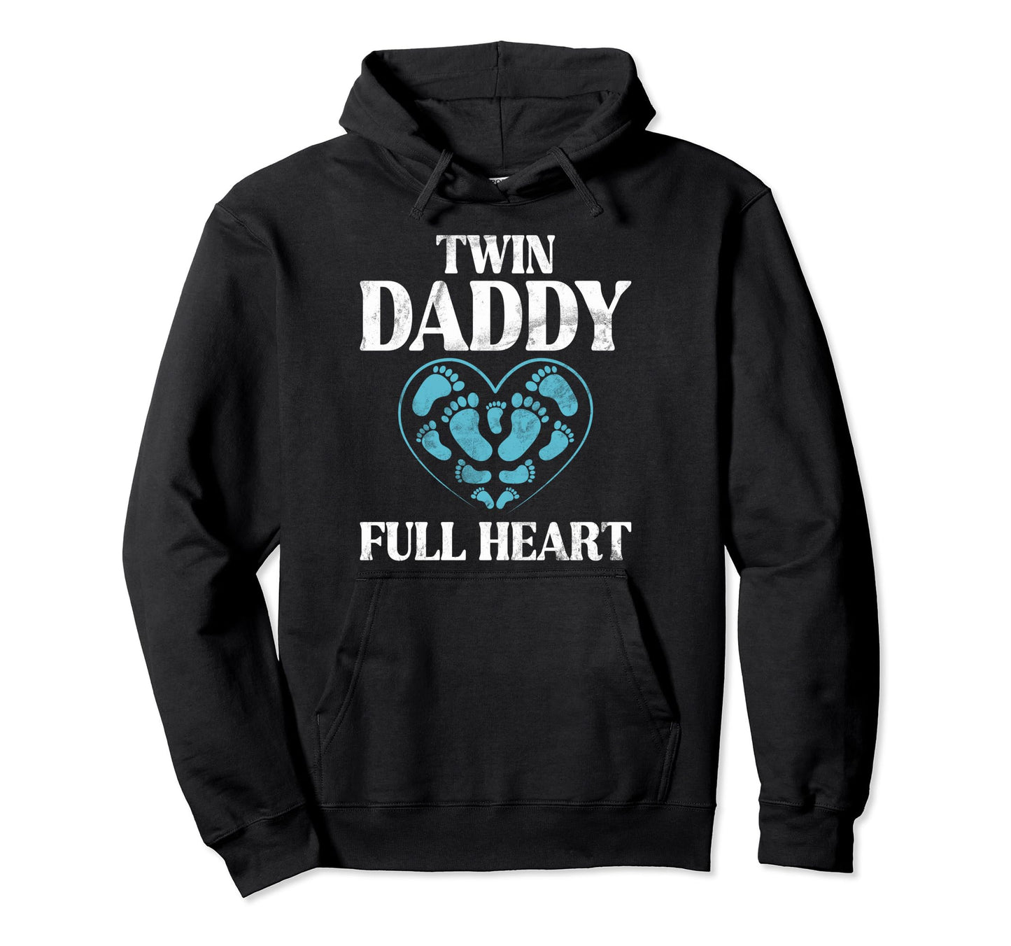 Twin Daddy Full Heart Twin Dad Hoodie - Trendy Graphic Men Women - T-Shirt, Sweatshirt, Hoodie