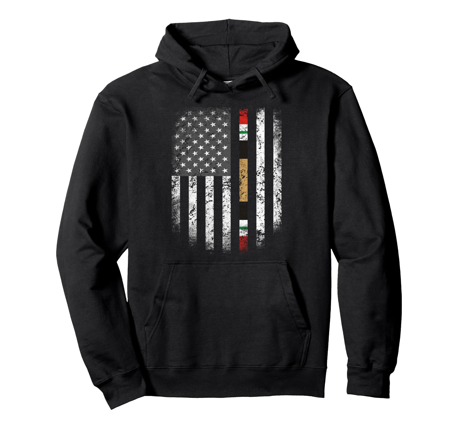 Proud Iraq War Veteran Ribbon Us Hoodie - Casual Everyday Wear for Adults - T-Shirt, Sweatshirt, Hoodie