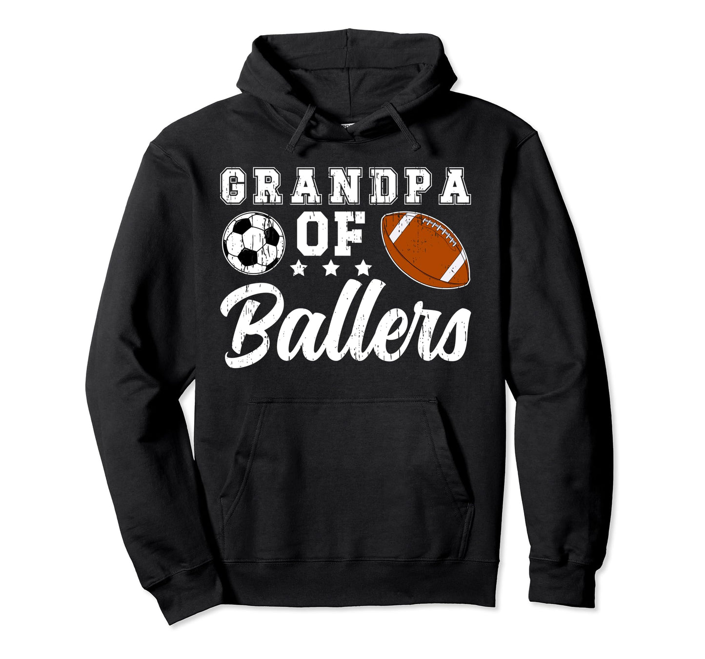 Grandpa Ballers Proud Soccer Hoodie - Fun Novelty Design Men Women - T-Shirt, Sweatshirt, Hoodie