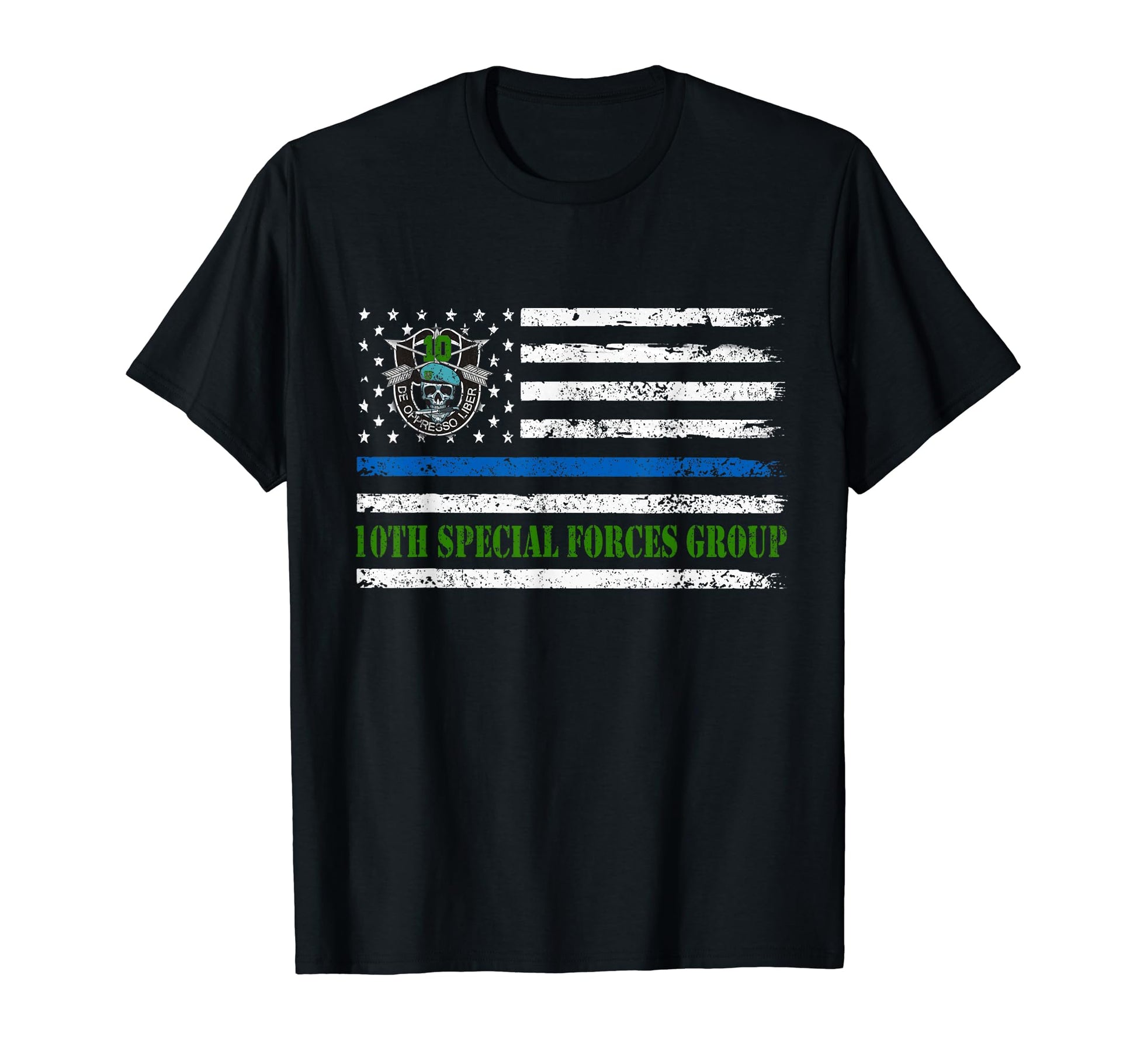 10Th Special Forces Group Flag T-Shirt - Minimalist Print Men Women - T-Shirt, Sweatshirt, Hoodie