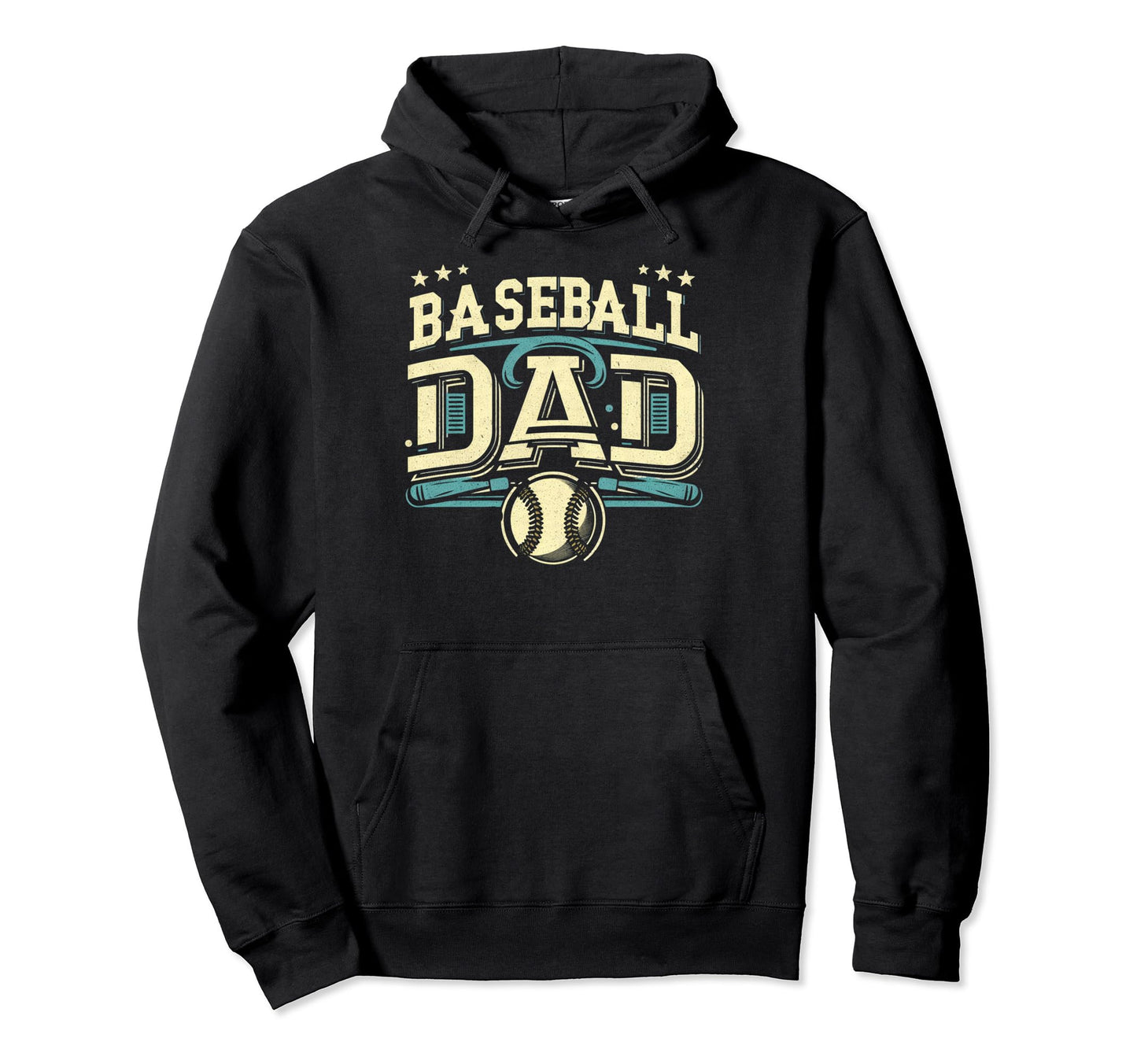 Baseball Dad Fathers Day Hoodie - Minimalist Print for Adults - T-Shirt, Sweatshirt, Hoodie