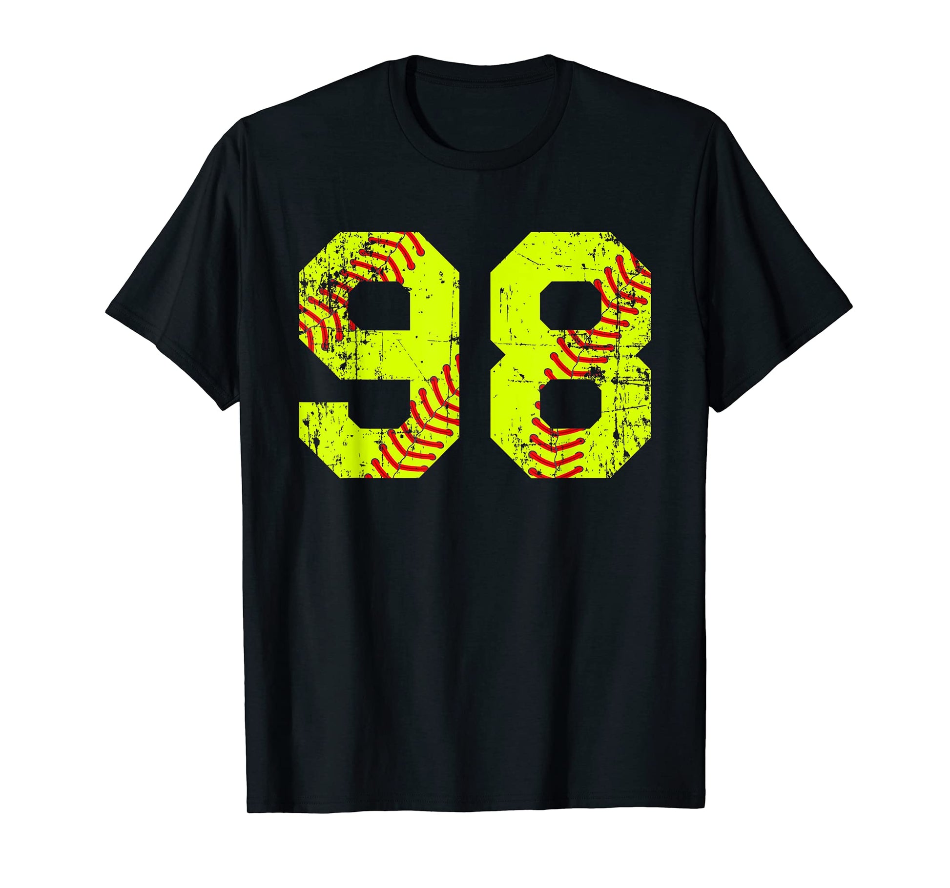 Softball 98 Jersey Number T-Shirt - Unique Graphic Unisex - T-Shirt, Sweatshirt, Hoodie