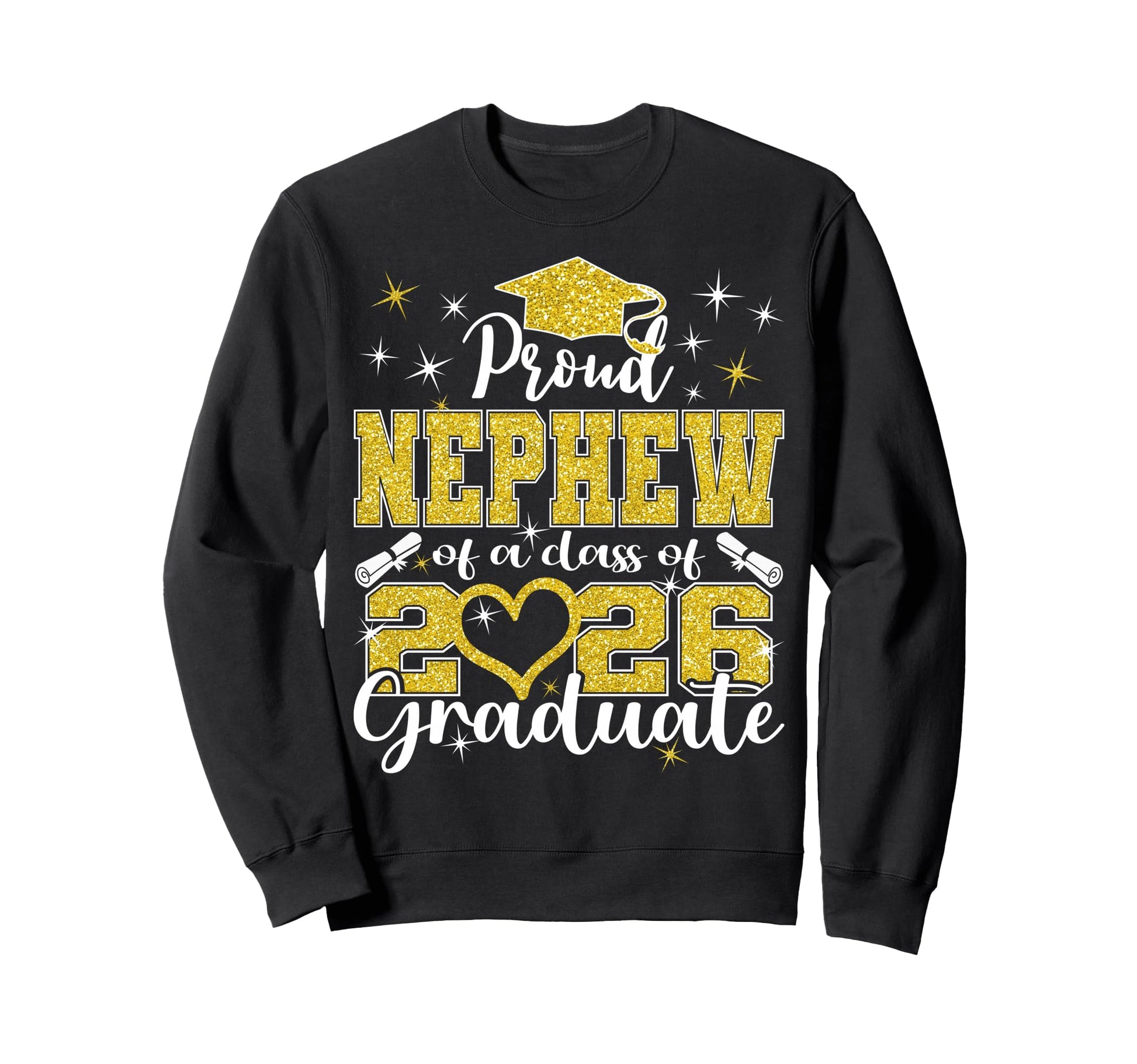 Super Proud Nephew 2026 Graduate Sweatshirt - Minimalist Print for Adults - T-Shirt, Sweatshirt, Hoodie