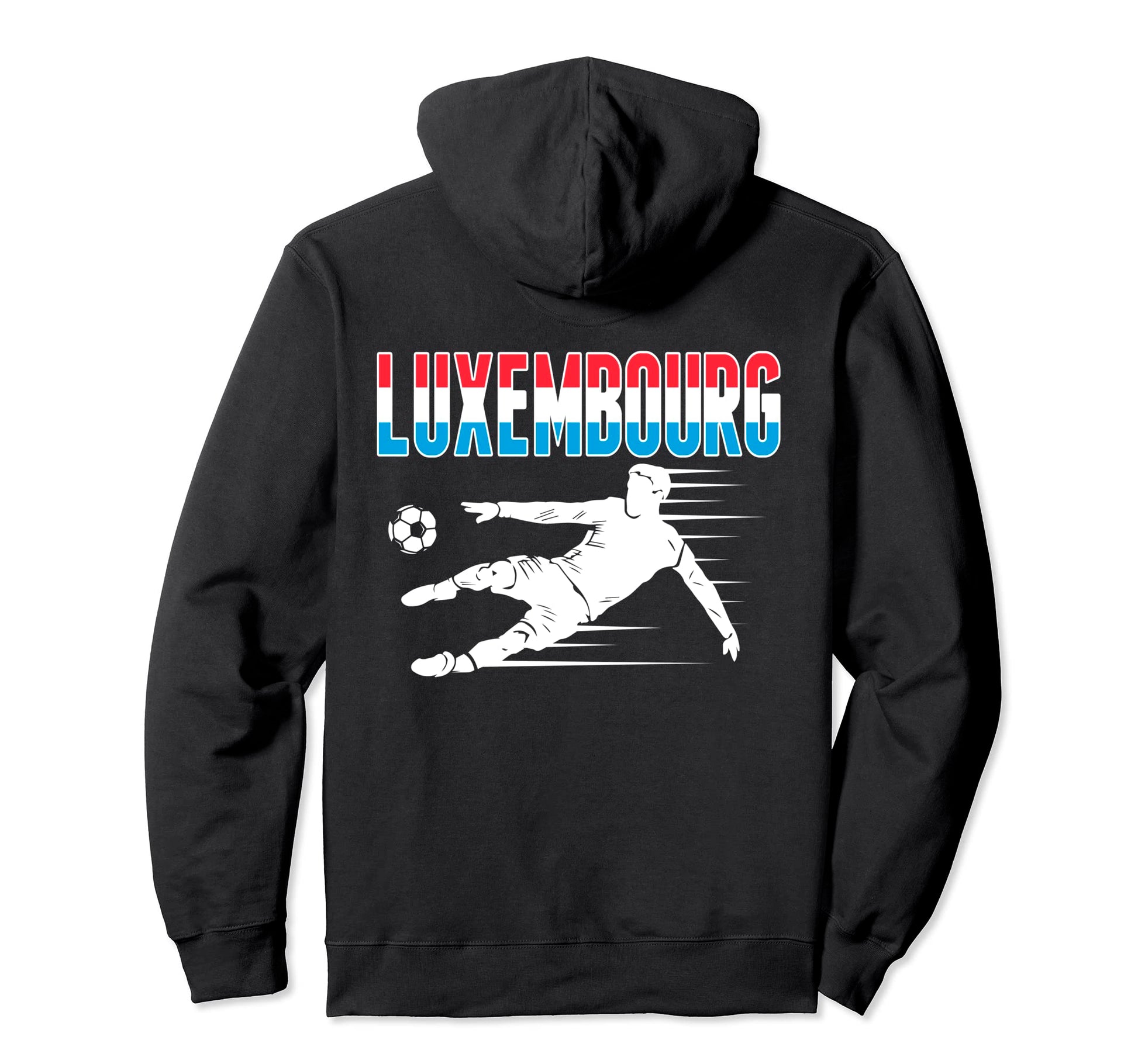 Luxembourg Soccer Lovers Jersey Hoodie - Streetwear Style for Adults - T-Shirt, Sweatshirt, Hoodie