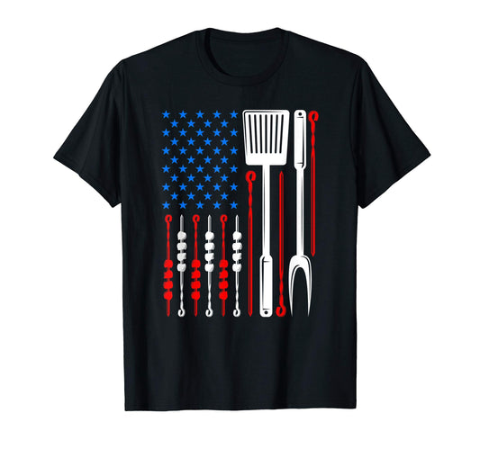 American Flag Barbecue Son Dad Husband T-Shirt - Aesthetic Graphic Unisex - T-Shirt, Sweatshirt, Hoodie