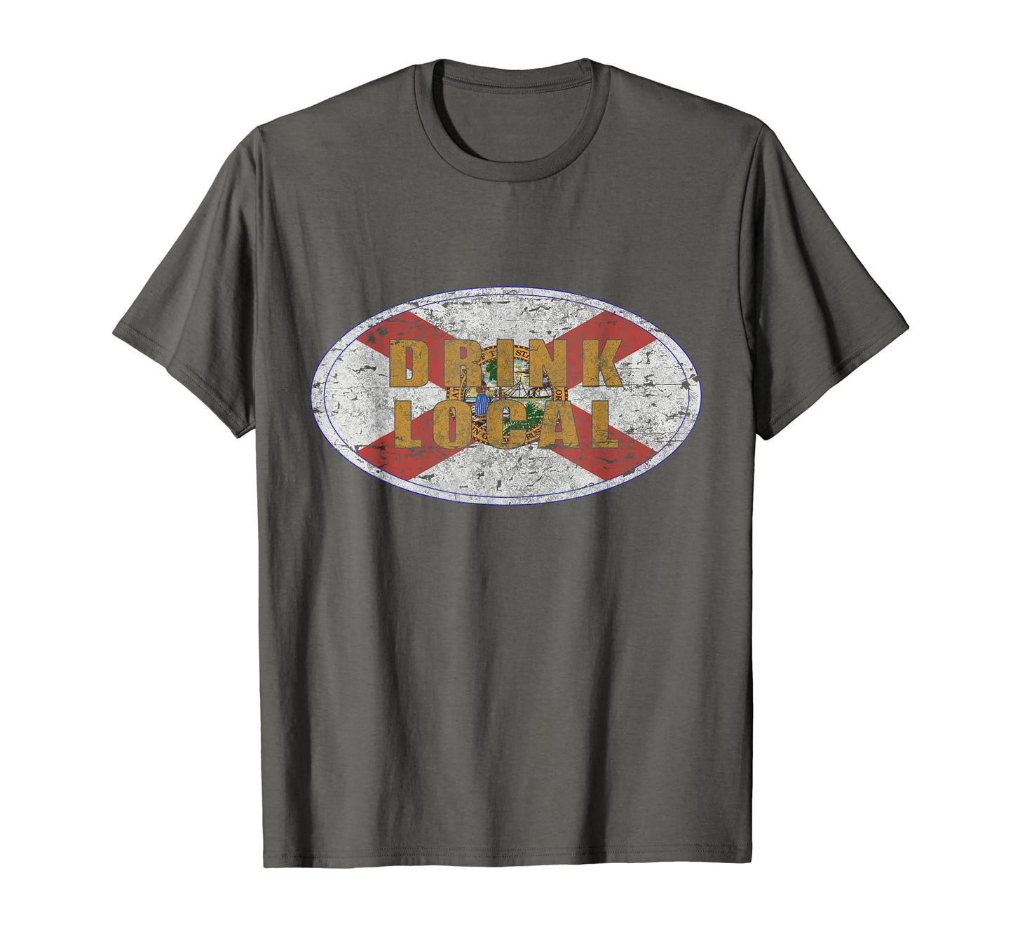 Drink Local Craft Beer Florida Flag T-Shirt - Fun Novelty Design Unisex - T-Shirt, Sweatshirt, Hoodie
