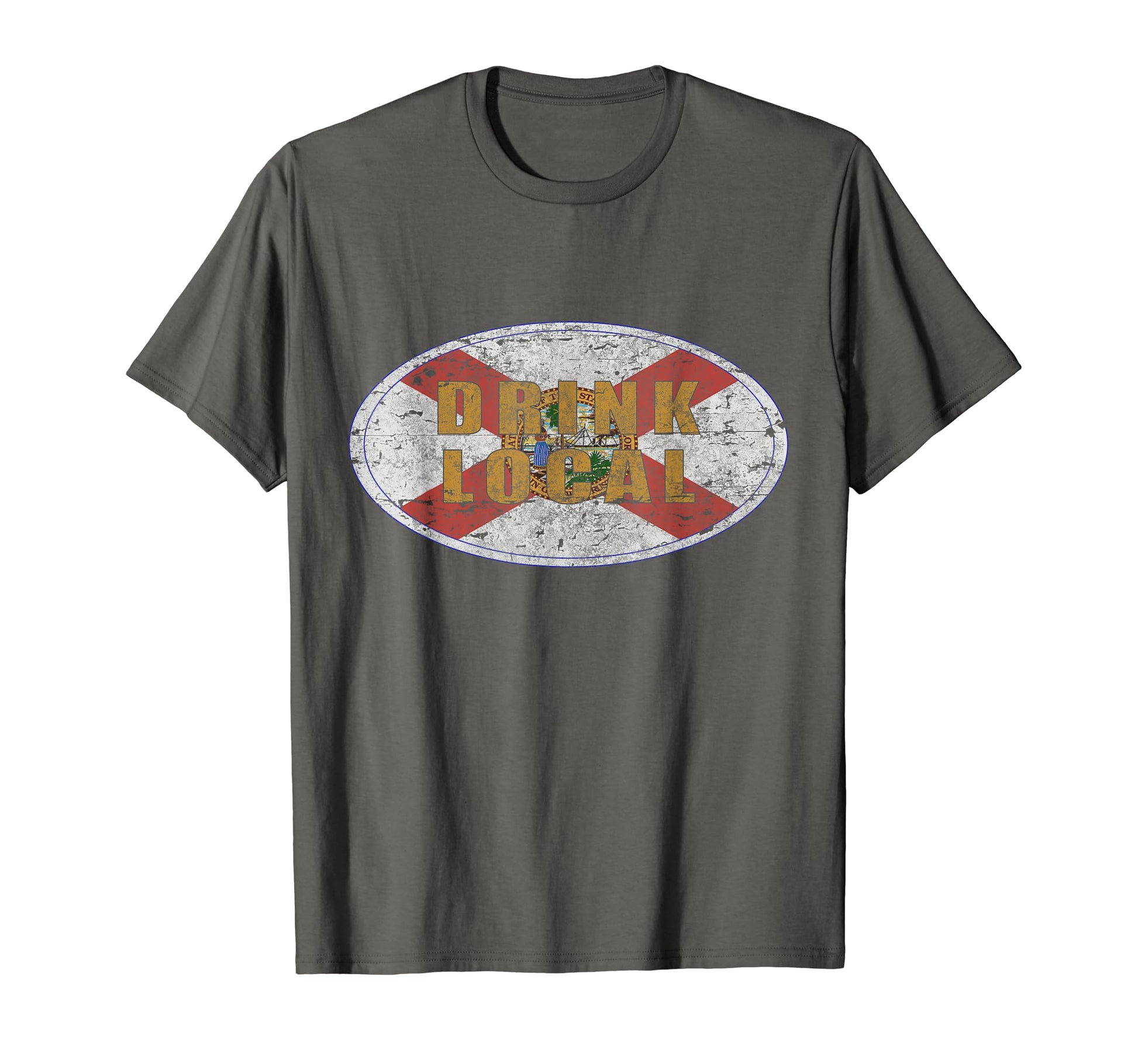 Drink Local Craft Beer Florida Flag T-Shirt - Fun Novelty Design Unisex - T-Shirt, Sweatshirt, Hoodie
