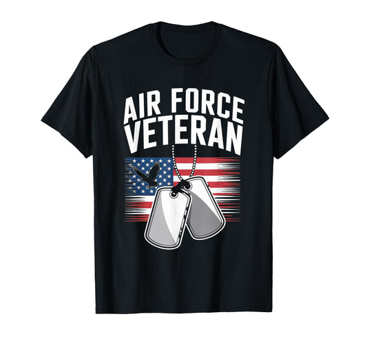 Air Force Veteran Us American Flag Dad T-Shirt - Aesthetic Graphic Unisex - T-Shirt, Sweatshirt, Hoodie
