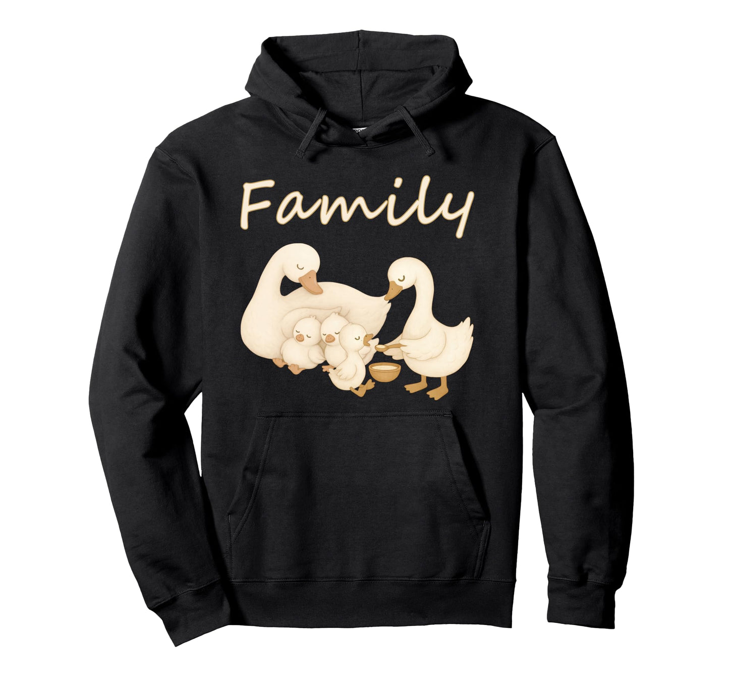 Goose Family Couple Mom Dad Feed Children Hoodie - Novelty Apparel Unisex - T-Shirt, Sweatshirt, Hoodie