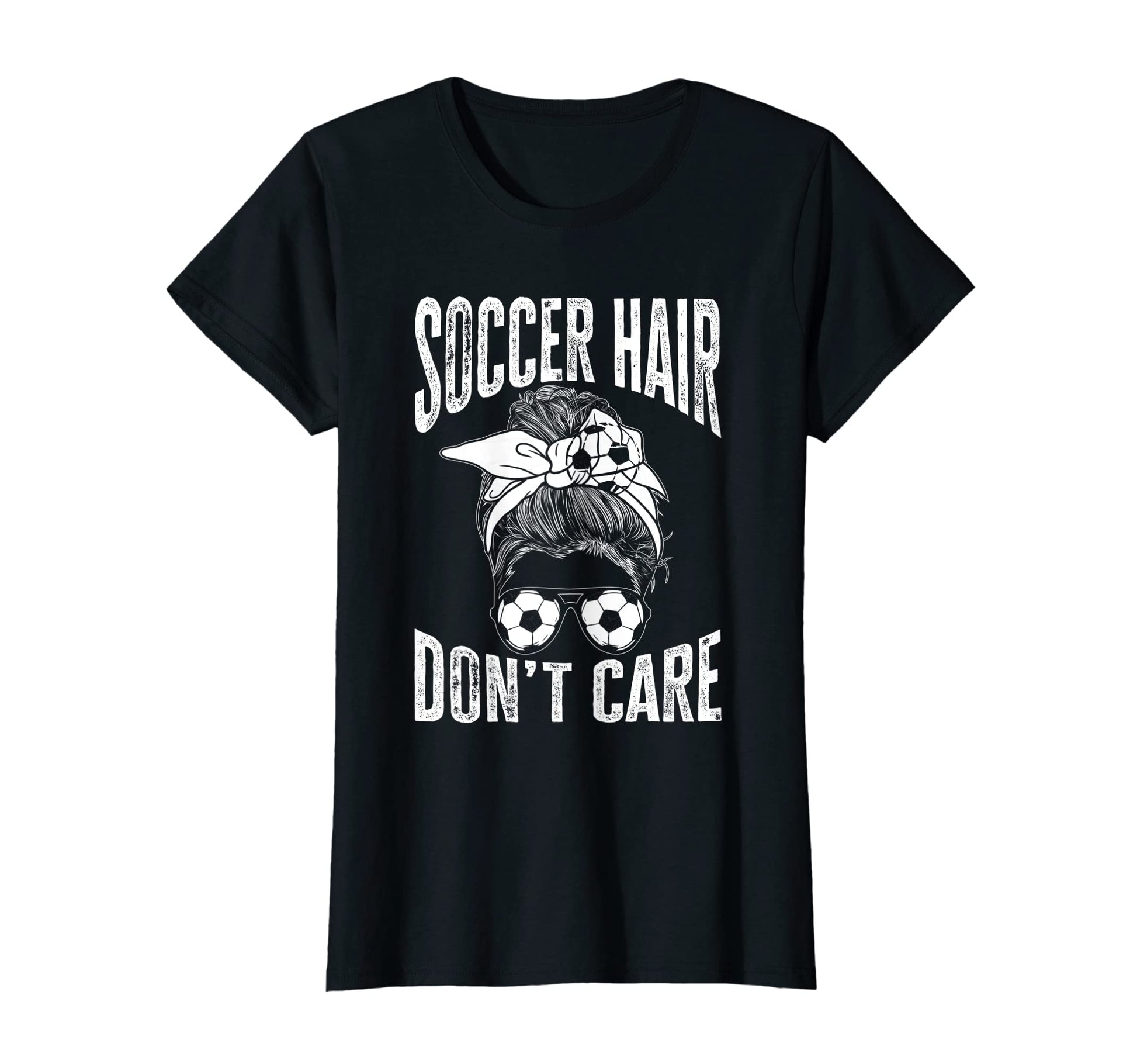 Soccer Funny Soccer Hair Dont Care T-Shirt - Custom Art Print Unisex - T-Shirt, Sweatshirt, Hoodie