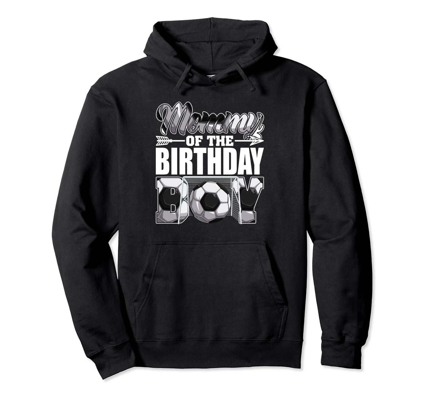 Mommy Birthday Soccer Matching Family Hoodie - Novelty Apparel for Adults - T-Shirt, Sweatshirt, Hoodie