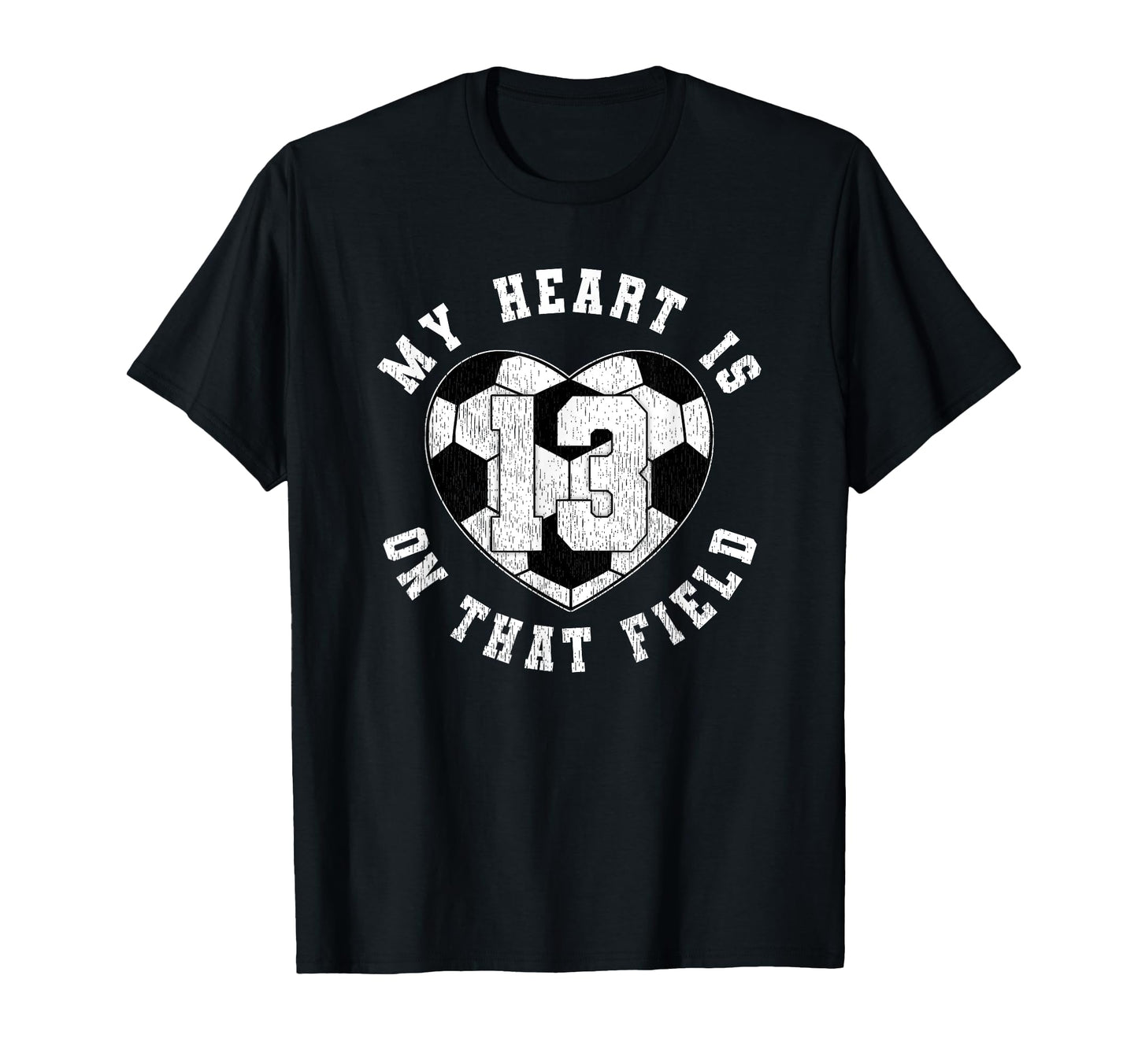 Soccer Player Mom Dad Jersey Number 13 T-Shirt - Graphic Print for Adults - T-Shirt, Sweatshirt, Hoodie