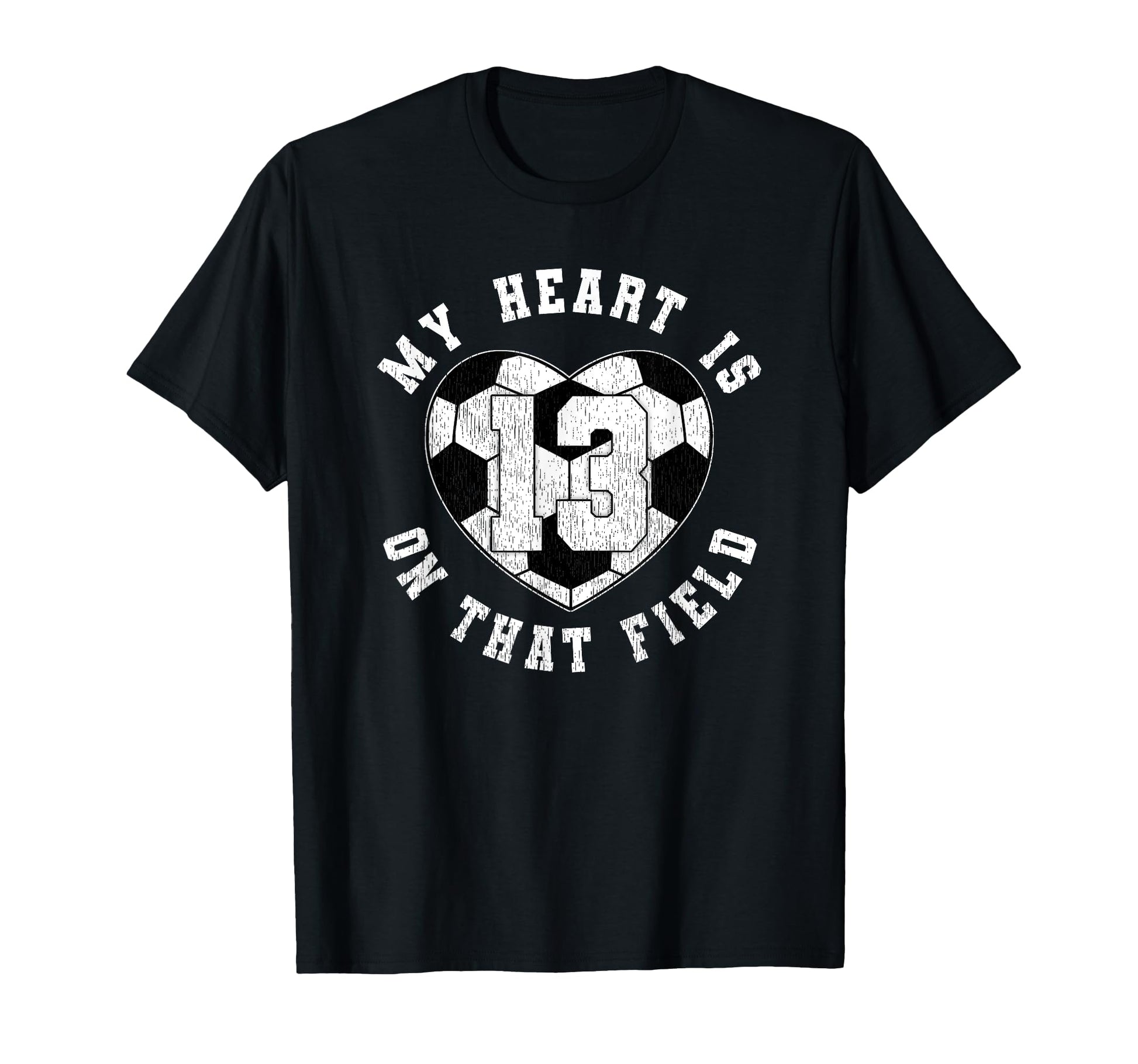 Soccer Player Mom Dad Jersey Number 13 T-Shirt - Graphic Print for Adults - T-Shirt, Sweatshirt, Hoodie
