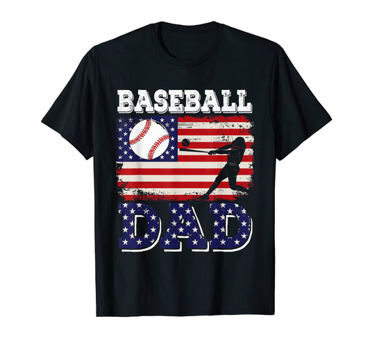 American Flag Baseball Dad Costume Player T-Shirt - Unique Graphic Unisex - T-Shirt, Sweatshirt, Hoodie