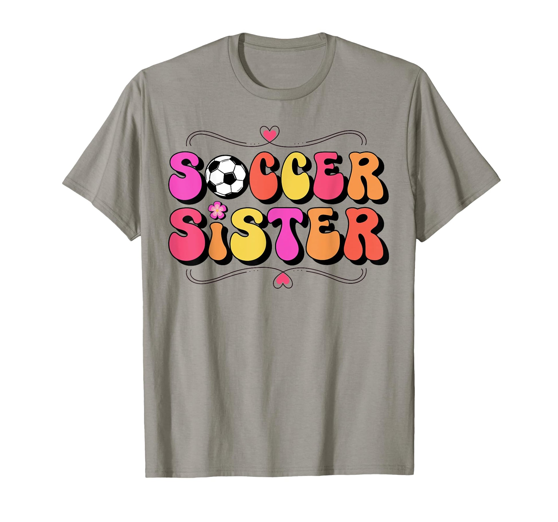 Proud Soccer Sister Heart T-Shirt - Unique Graphic Unisex - T-Shirt, Sweatshirt, Hoodie
