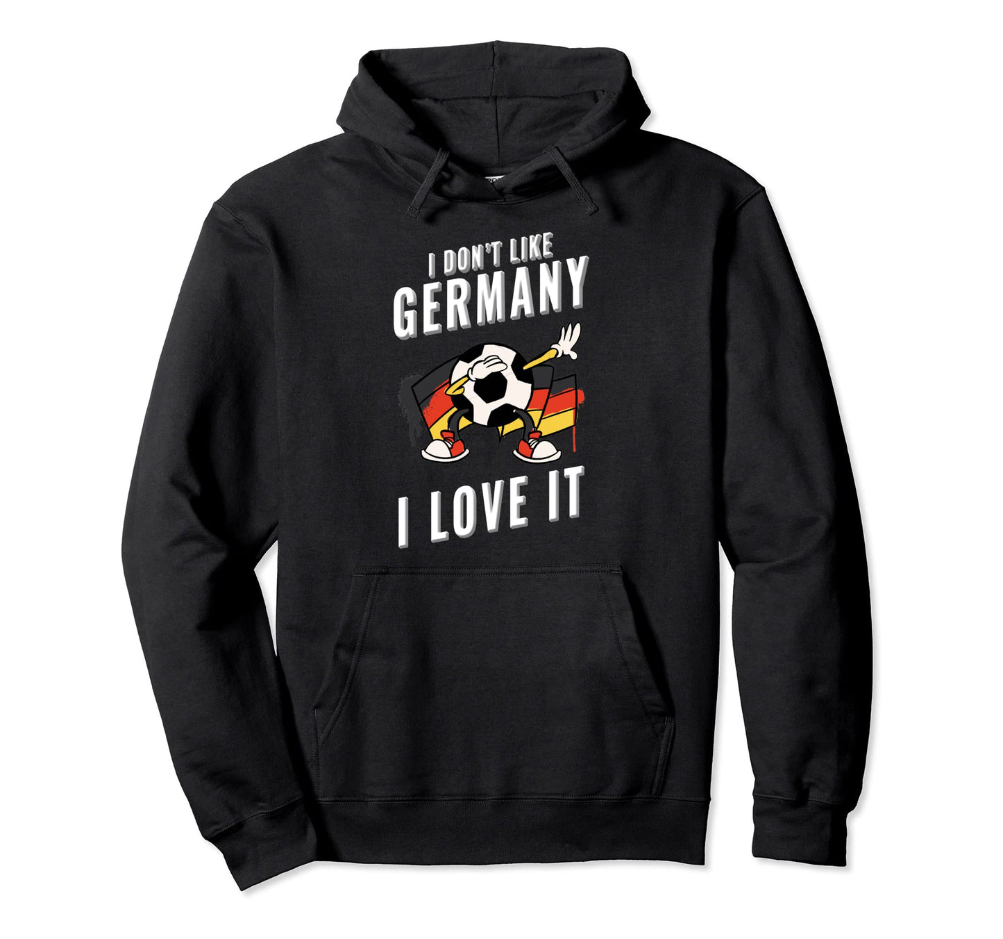 Germany Soccer Supporters Fun Flag Hoodie - Minimalist Print for Adults - T-Shirt, Sweatshirt, Hoodie