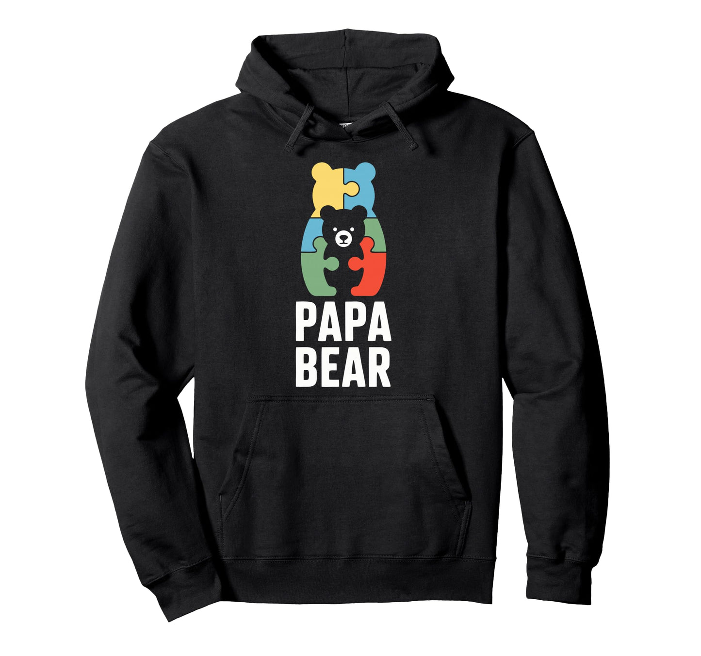 Father Autism Dad Papa Bear Autistic Hoodie - Novelty Apparel for Adults - T-Shirt, Sweatshirt, Hoodie