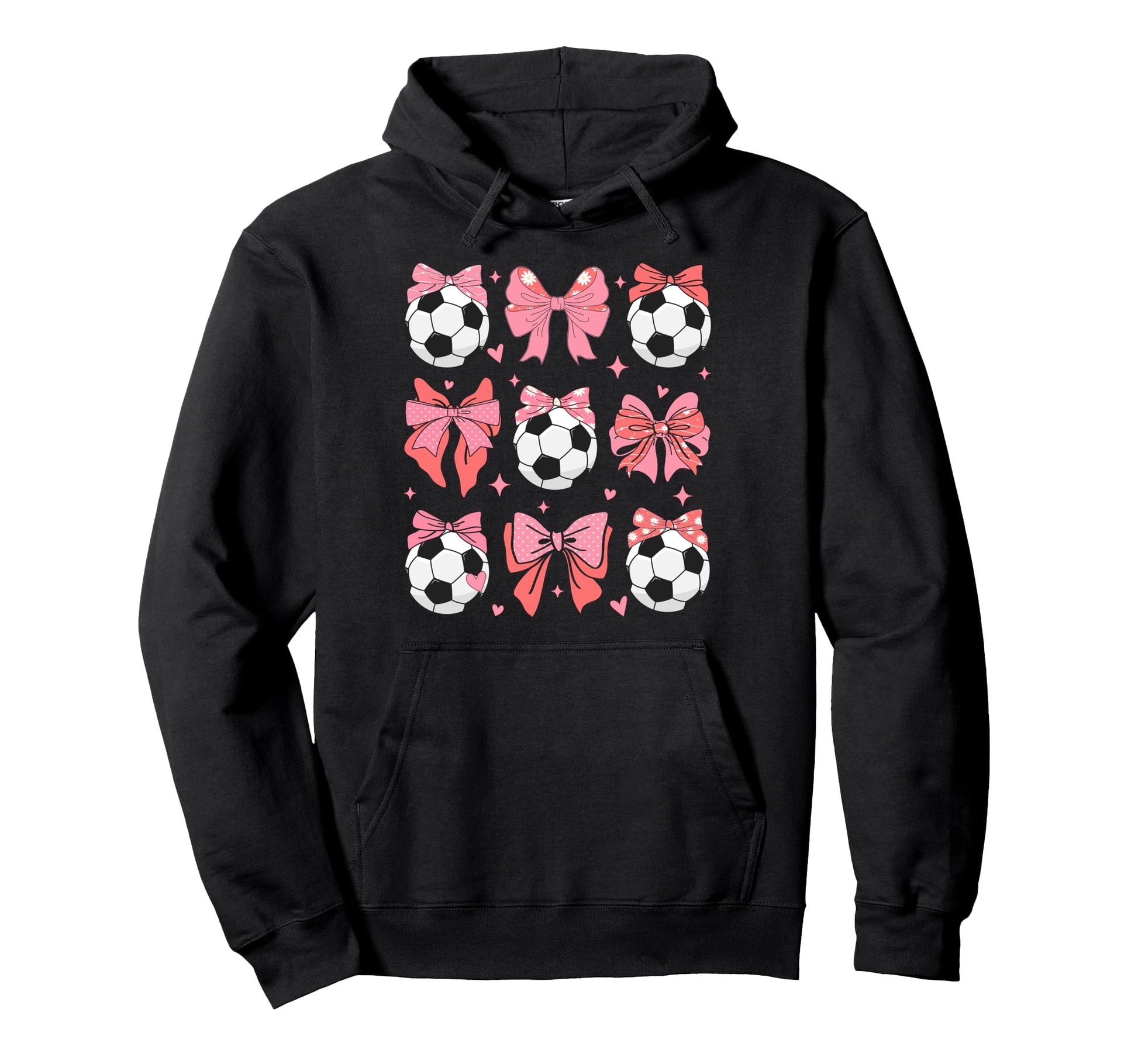 Coquette Bow Soccer Mom Family Sports Hoodie - Fun Novelty Design Unisex - T-Shirt, Sweatshirt, Hoodie