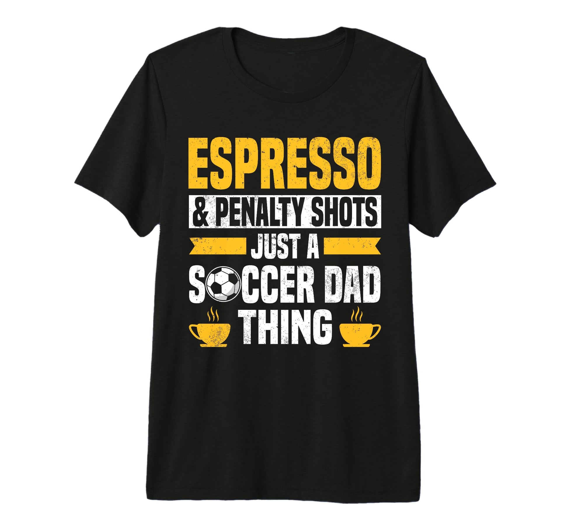 Mens Soccer Dad Coffee Lover Tri Blend T-Shirt - Novelty Apparel for Adults - T-Shirt, Sweatshirt, Hoodie