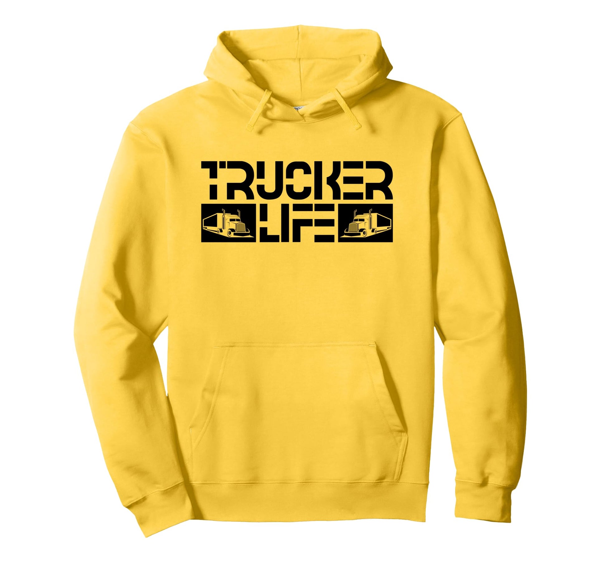 Trucker Life Proud Semi Truck Driver Hoodie - Minimalist Print for Adults - T-Shirt, Sweatshirt, Hoodie