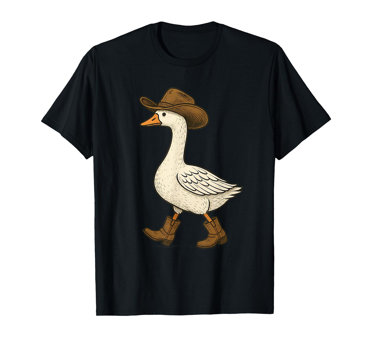 Cowboy Goose Funny Western Walking T-Shirt - Fun Novelty Design Unisex - T-Shirt, Sweatshirt, Hoodie