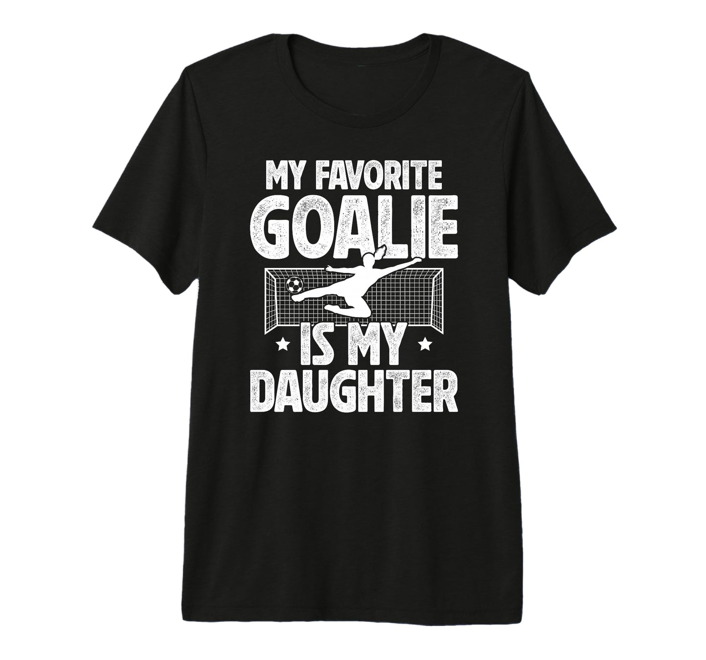Mens My Daughter Soccer Goalie Dad T-Shirt - Minimalist Print for Adults - T-Shirt, Sweatshirt, Hoodie