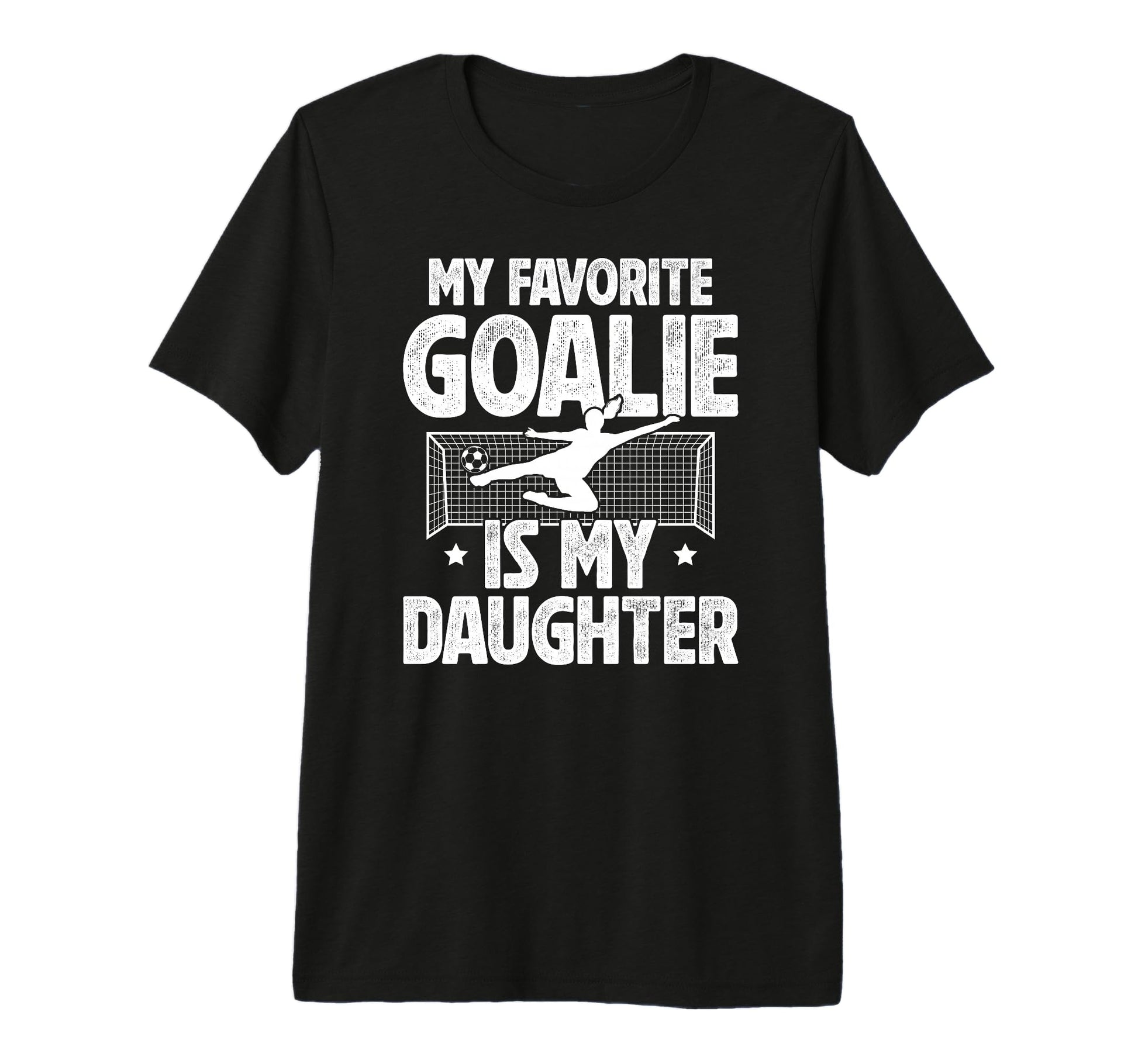 Mens My Daughter Soccer Goalie Dad T-Shirt - Minimalist Print for Adults - T-Shirt, Sweatshirt, Hoodie