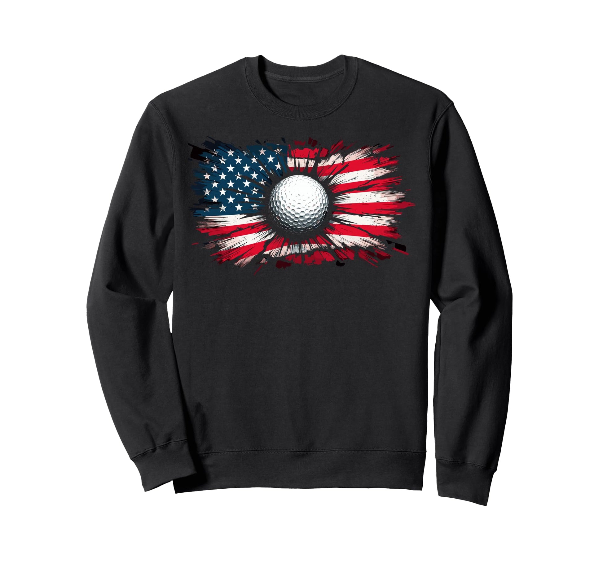 Us Flag Golf Golfer Golfing Dad Sweatshirt - Unique Graphic Unisex - T-Shirt, Sweatshirt, Hoodie