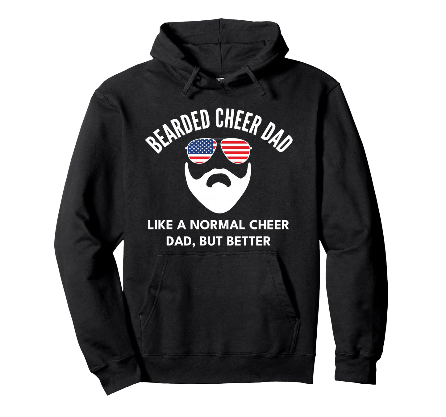Cheer Dad Bearded Definition Hoodie - Fun Novelty Design for Adults - T-Shirt, Sweatshirt, Hoodie