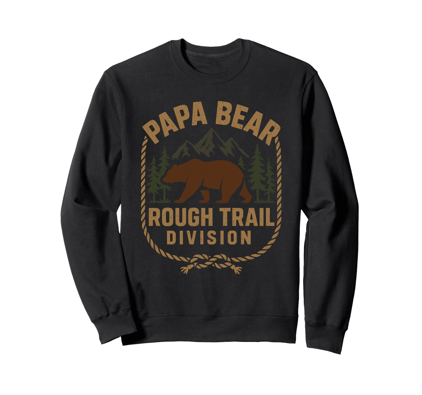 Papa Bear Hiking Dad Outdoorsman Sweatshirt - Minimalist Print for Adults - T-Shirt, Sweatshirt, Hoodie