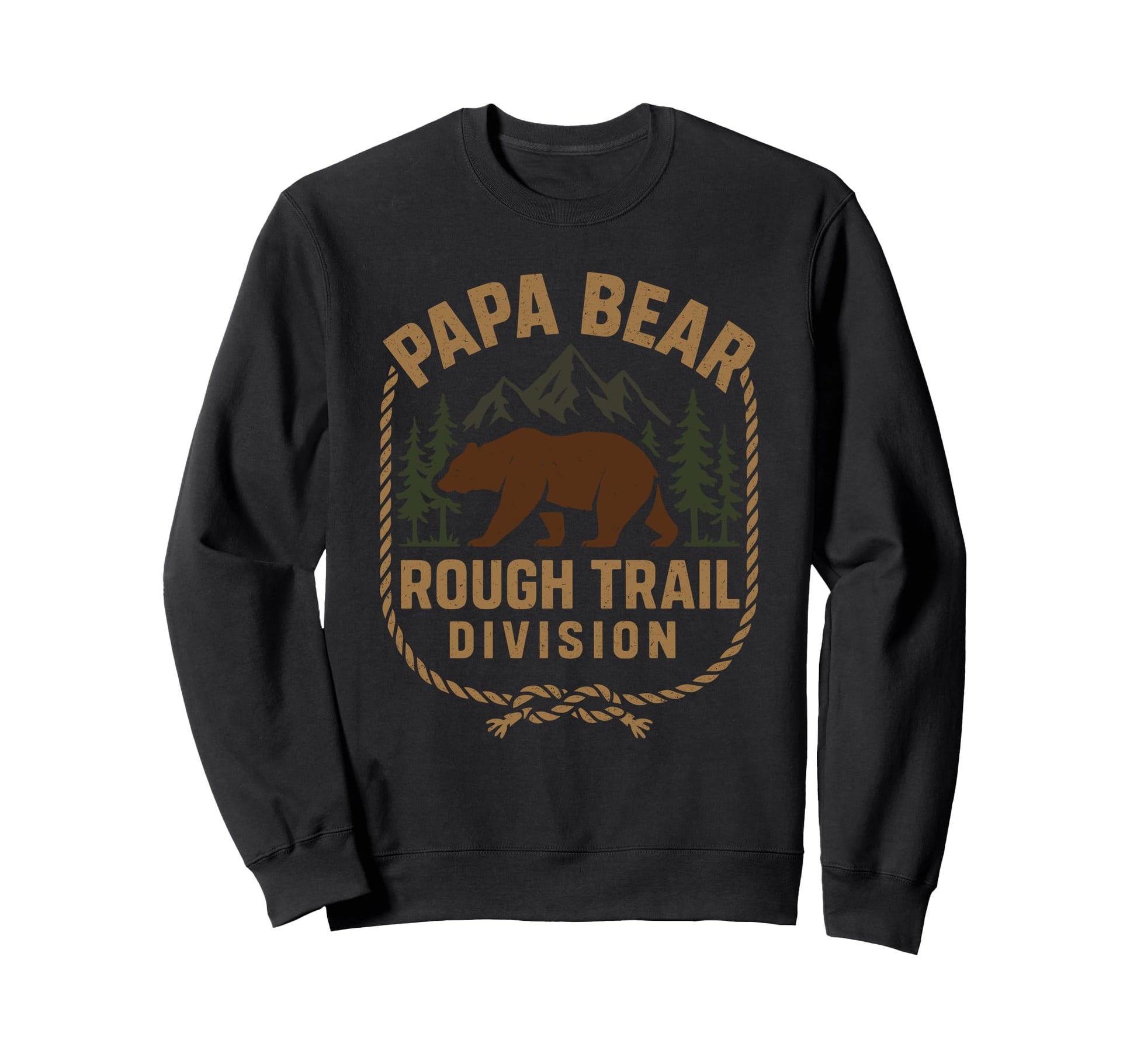 Papa Bear Hiking Dad Outdoorsman Sweatshirt - Minimalist Print for Adults - T-Shirt, Sweatshirt, Hoodie