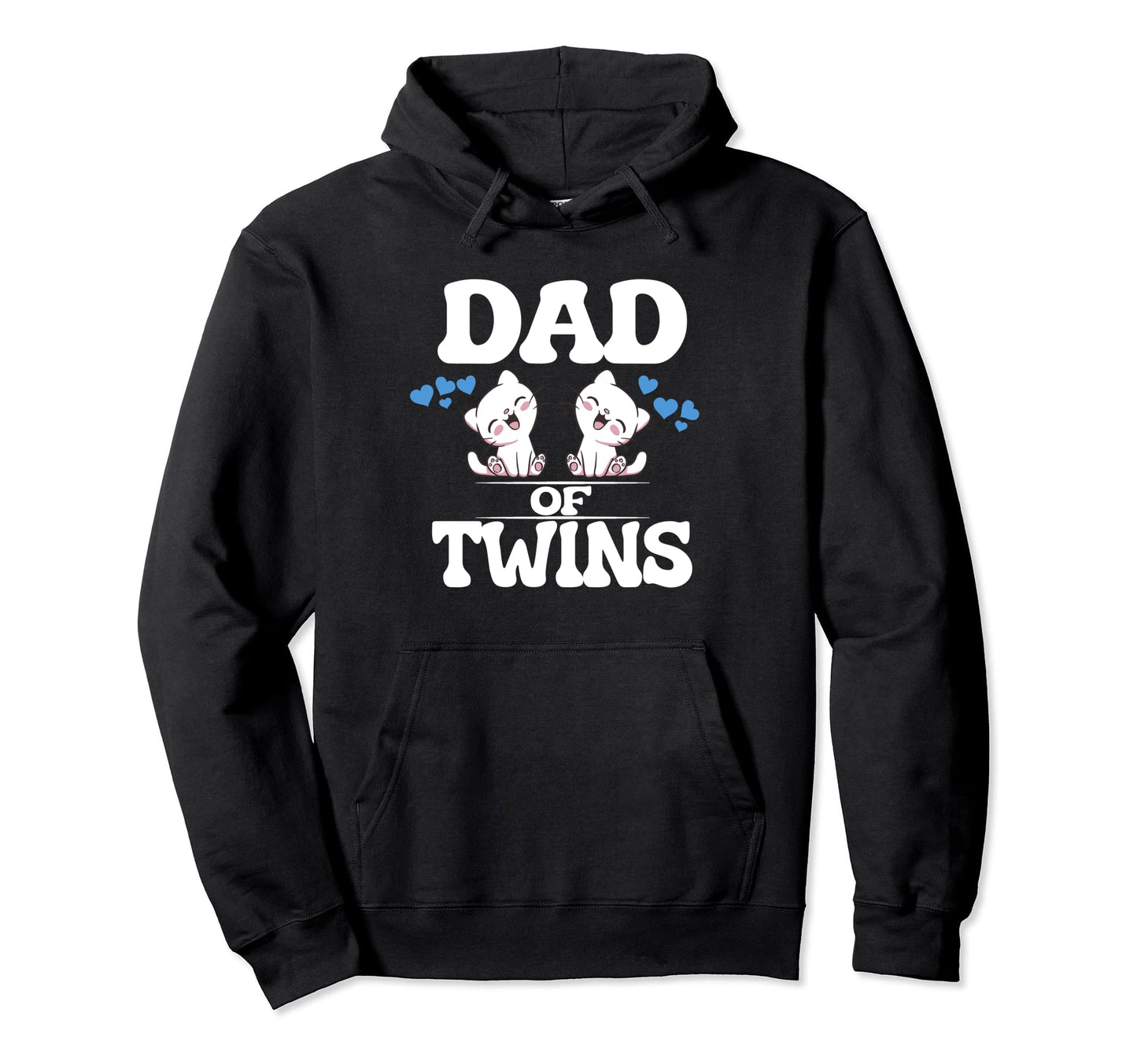 Dad Twins Cats New Father Announcement Hoodie - Streetwear Style Unisex - T-Shirt, Sweatshirt, Hoodie