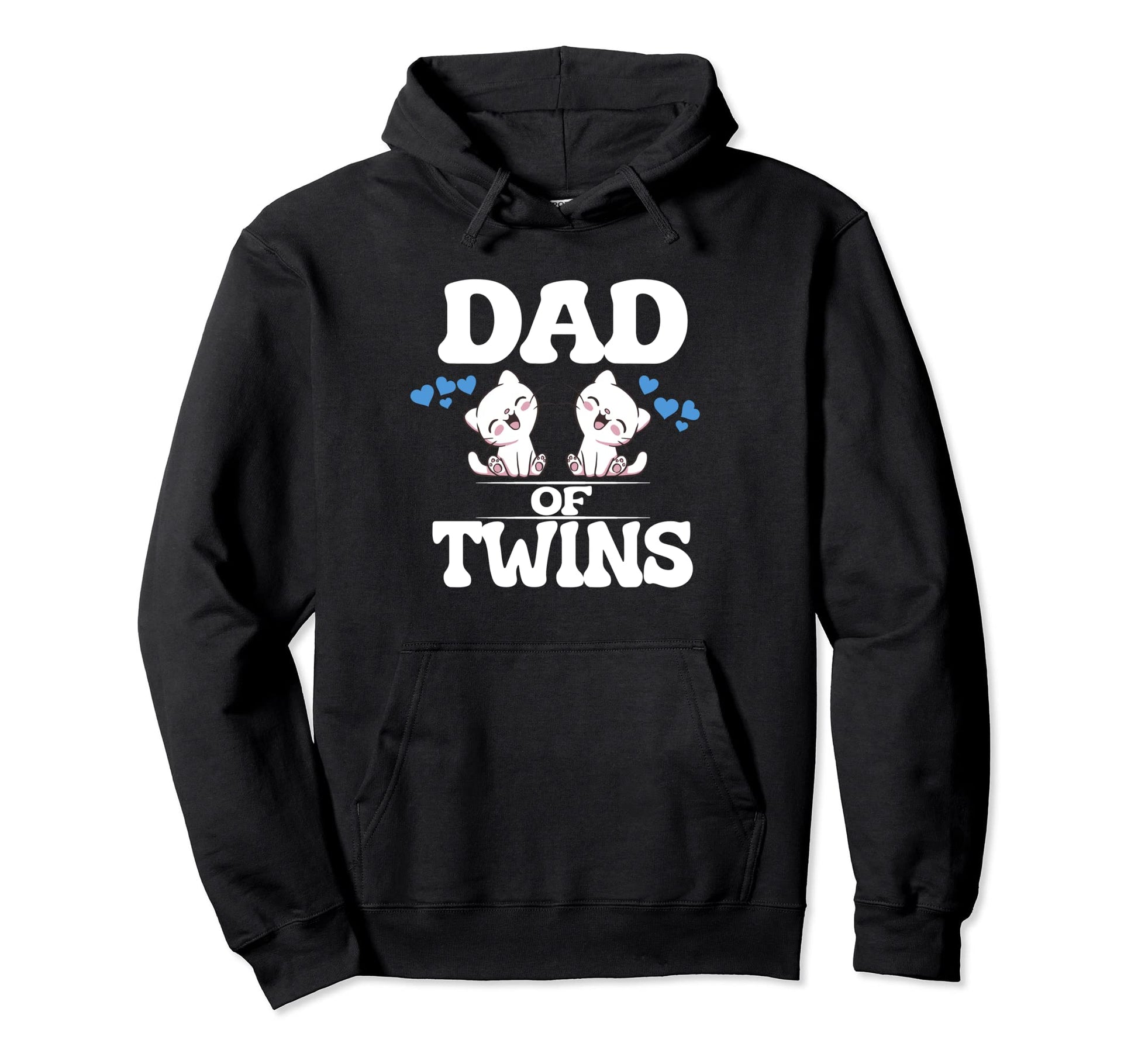 Dad Twins Cats New Father Announcement Hoodie - Streetwear Style Unisex - T-Shirt, Sweatshirt, Hoodie