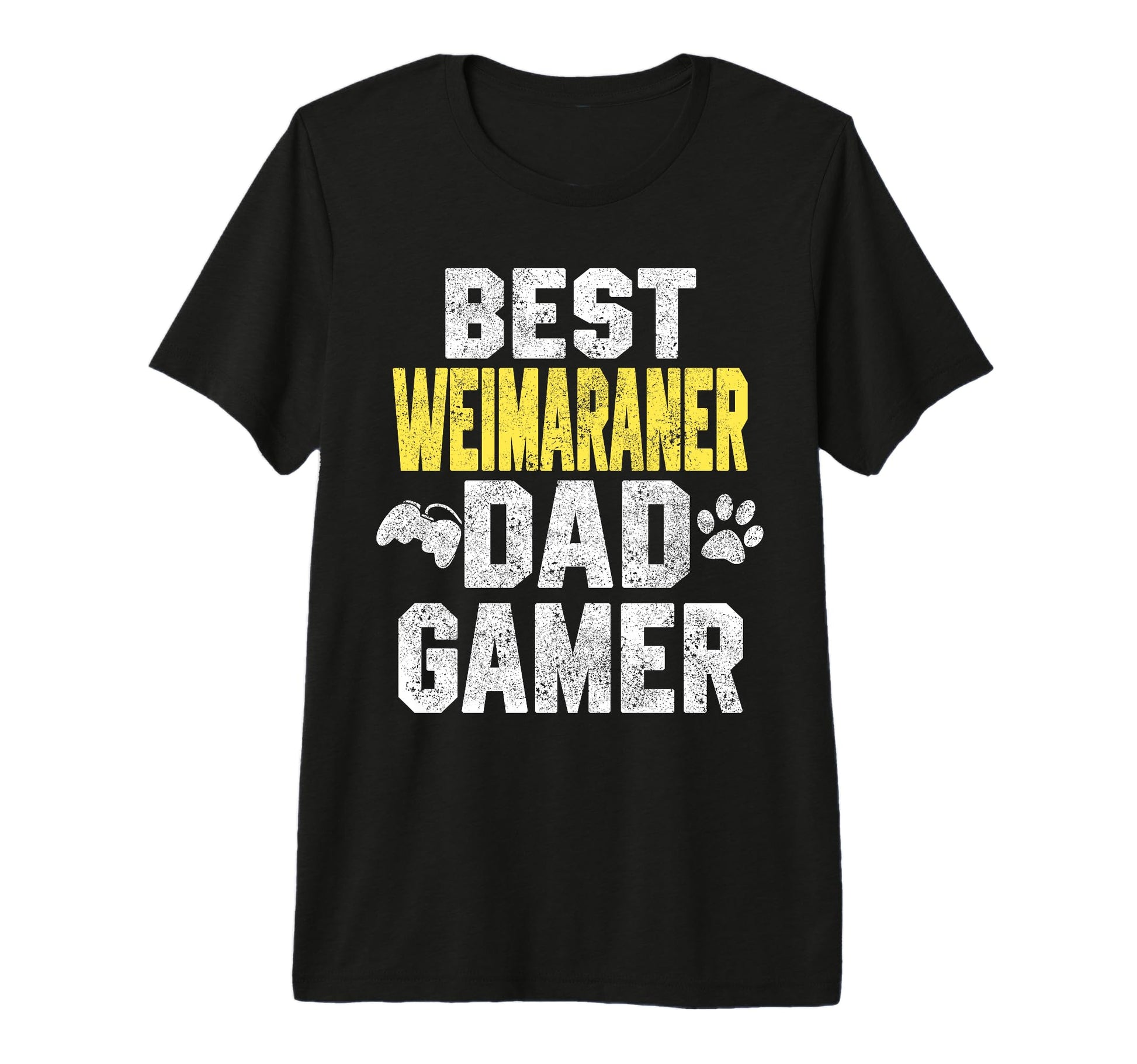 Best Weimaraner Dad Gamer Funny Dog T-Shirt - Unique Graphic Men Women - T-Shirt, Sweatshirt, Hoodie