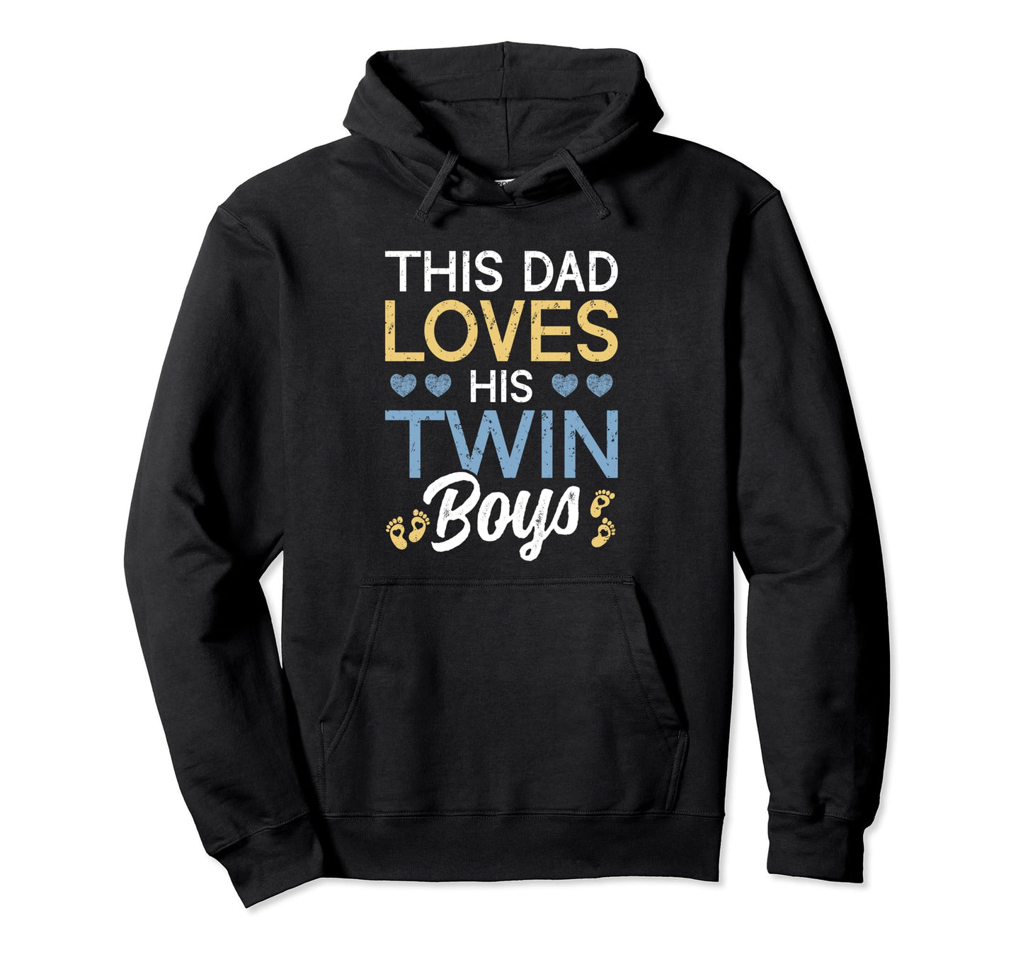 This Dad Loves His Twin Father Two Dad Hoodie - Custom Art Print Men Women - T-Shirt, Sweatshirt, Hoodie