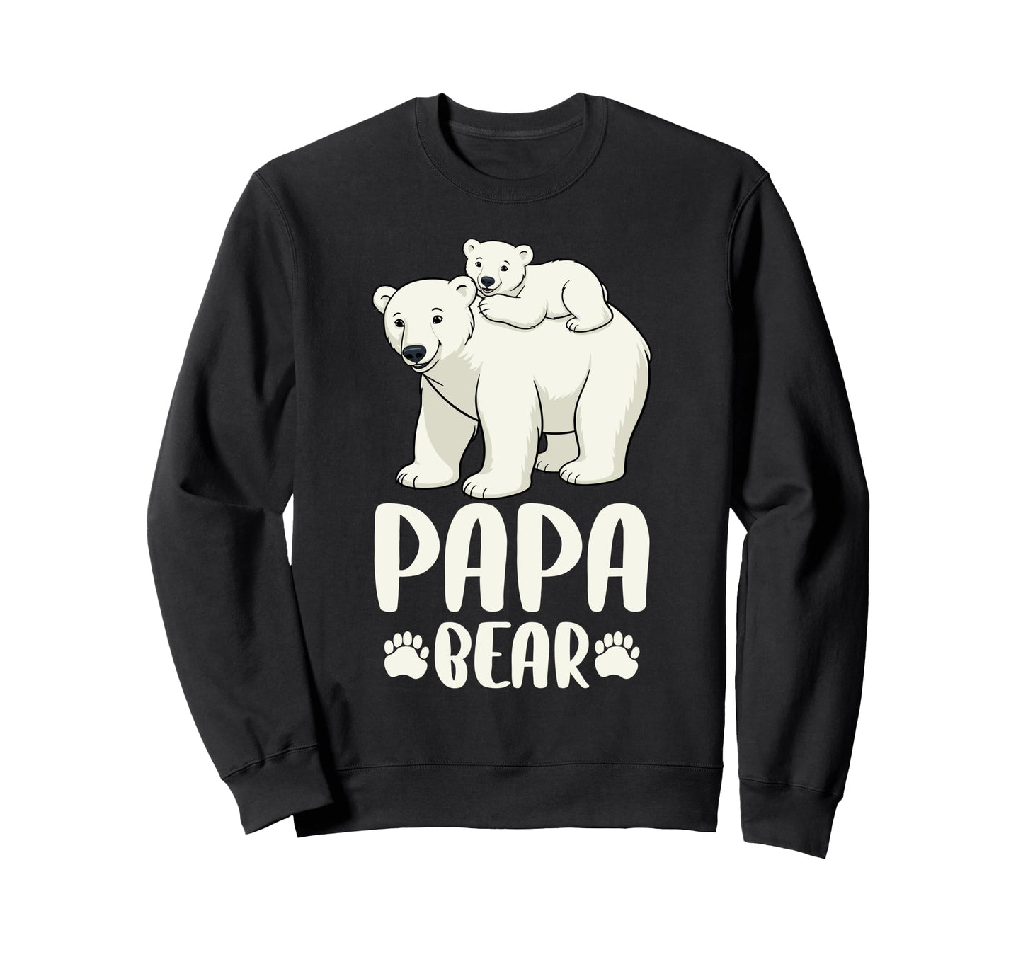 Papa Bear And Cub Polar Bear Sweatshirt - Unique Graphic Men Women - T-Shirt, Sweatshirt, Hoodie
