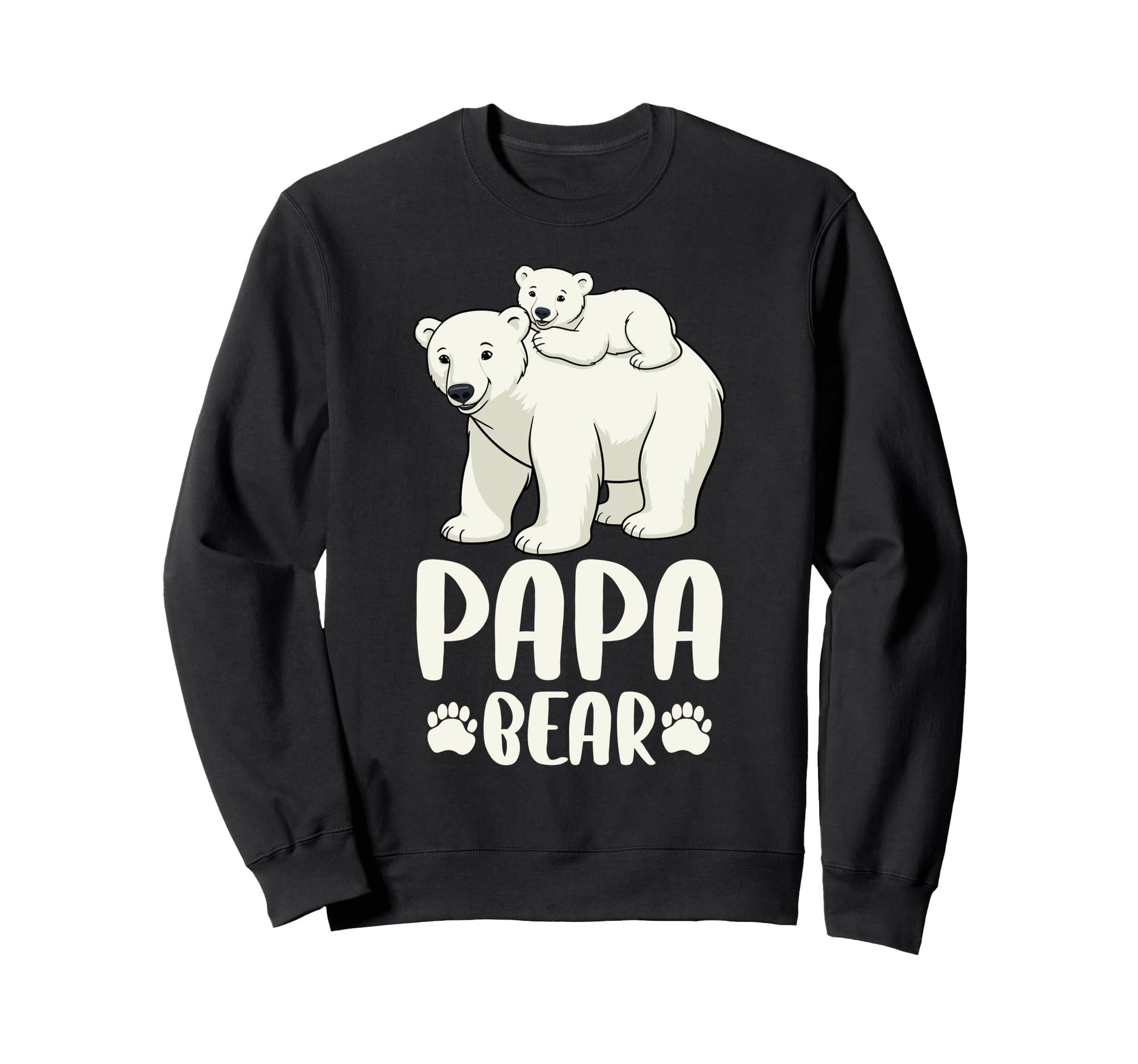 Papa Bear And Cub Polar Bear Sweatshirt - Unique Graphic Men Women - T-Shirt, Sweatshirt, Hoodie